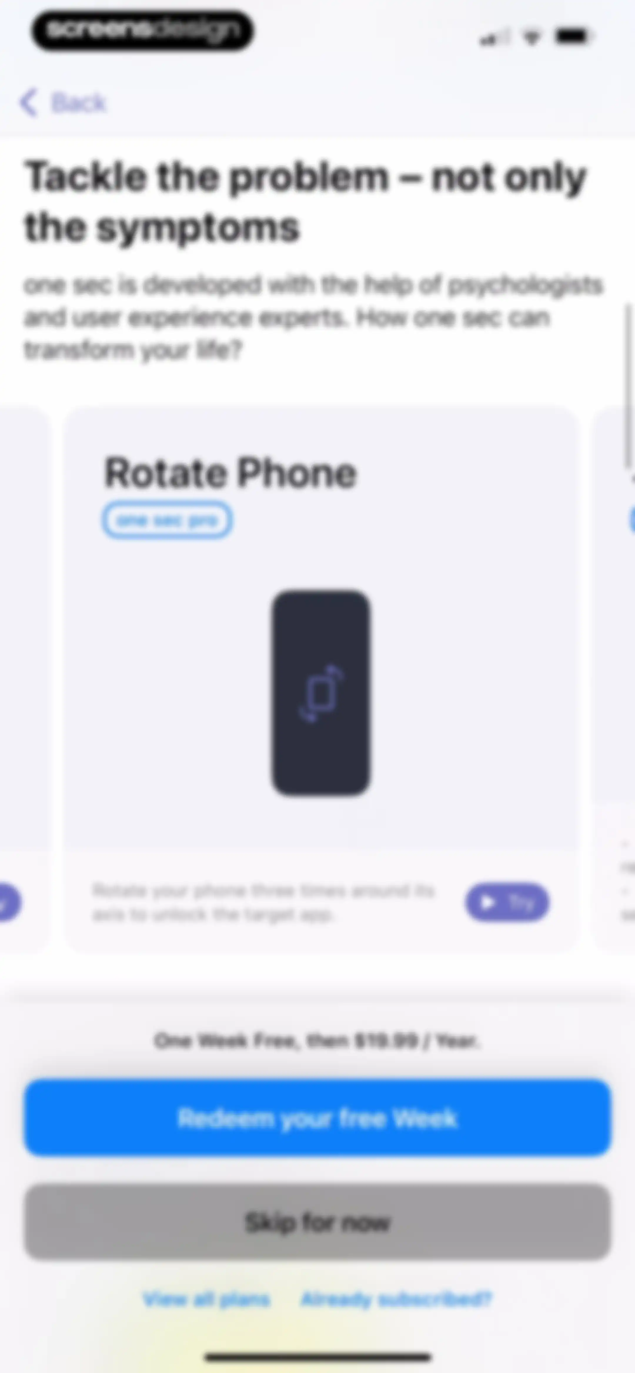 one sec | screen time + focus screen 8