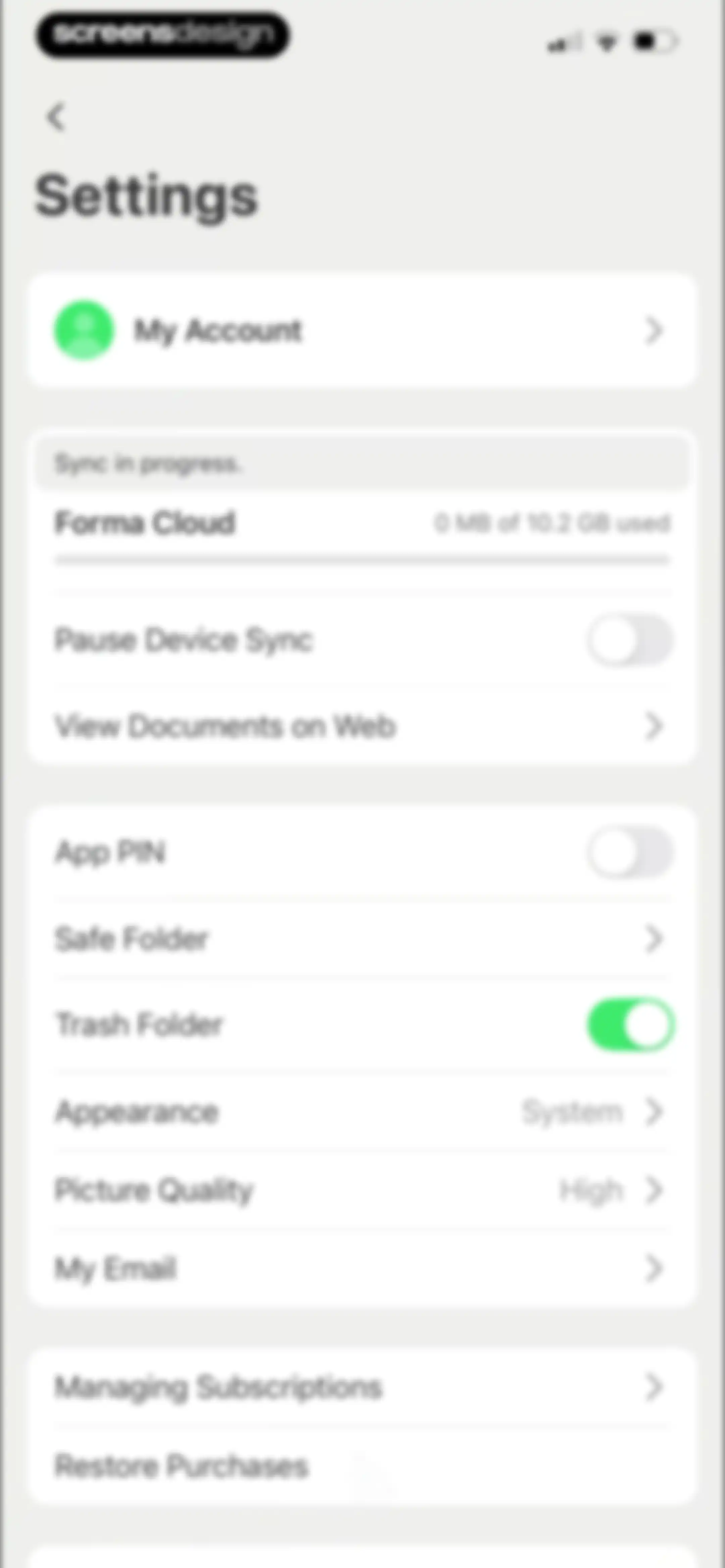 Forma: PDF Document Editor screen 169