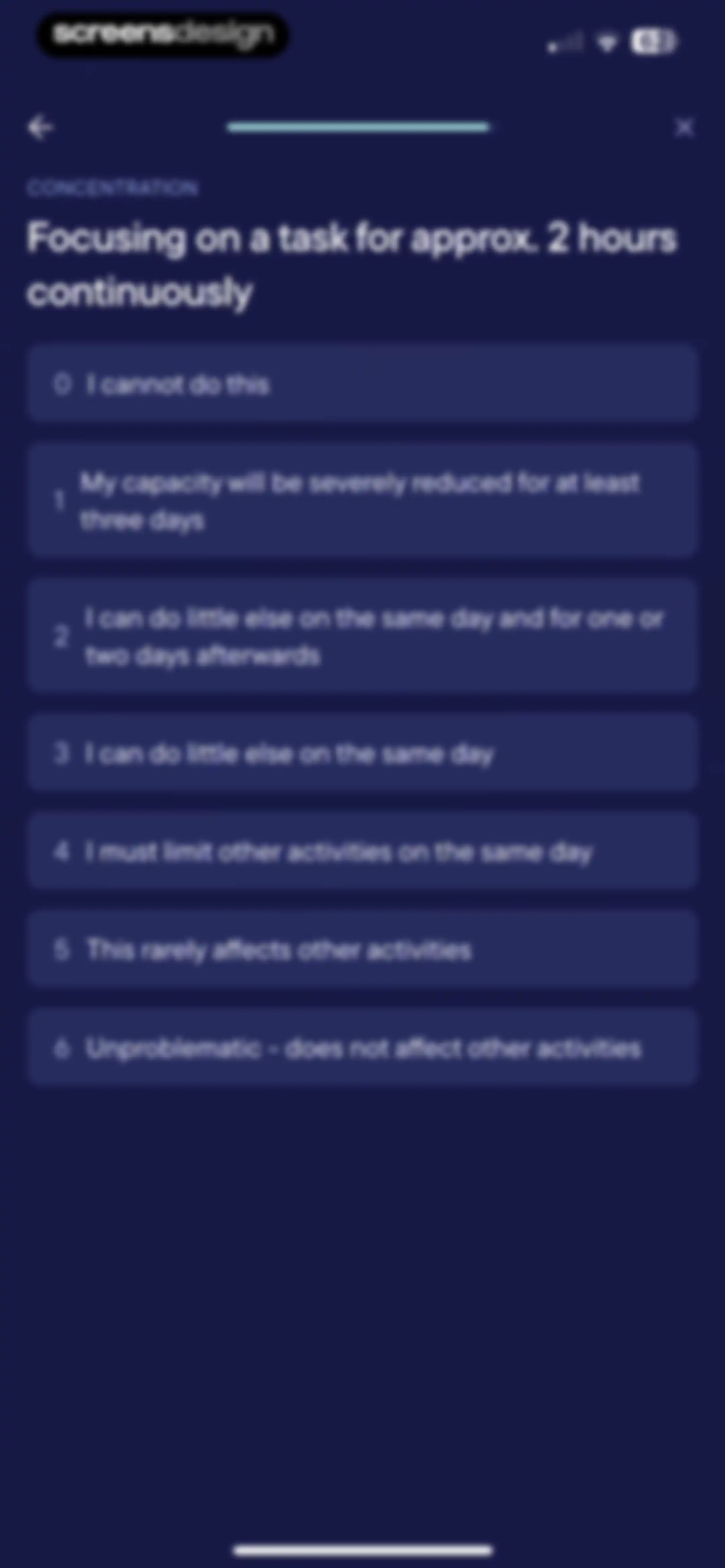 Visible: Pacing for illness screen 87