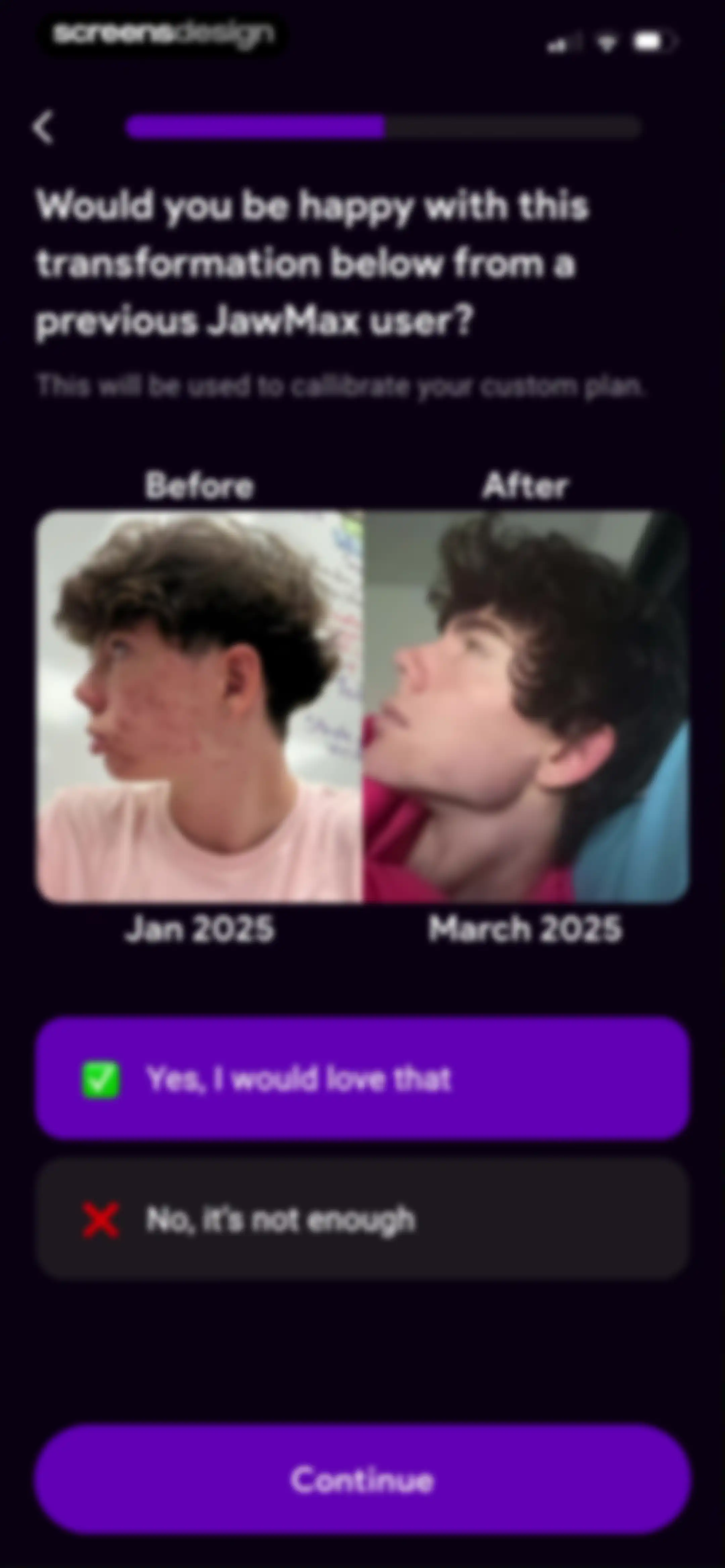 JawMax screen 23
