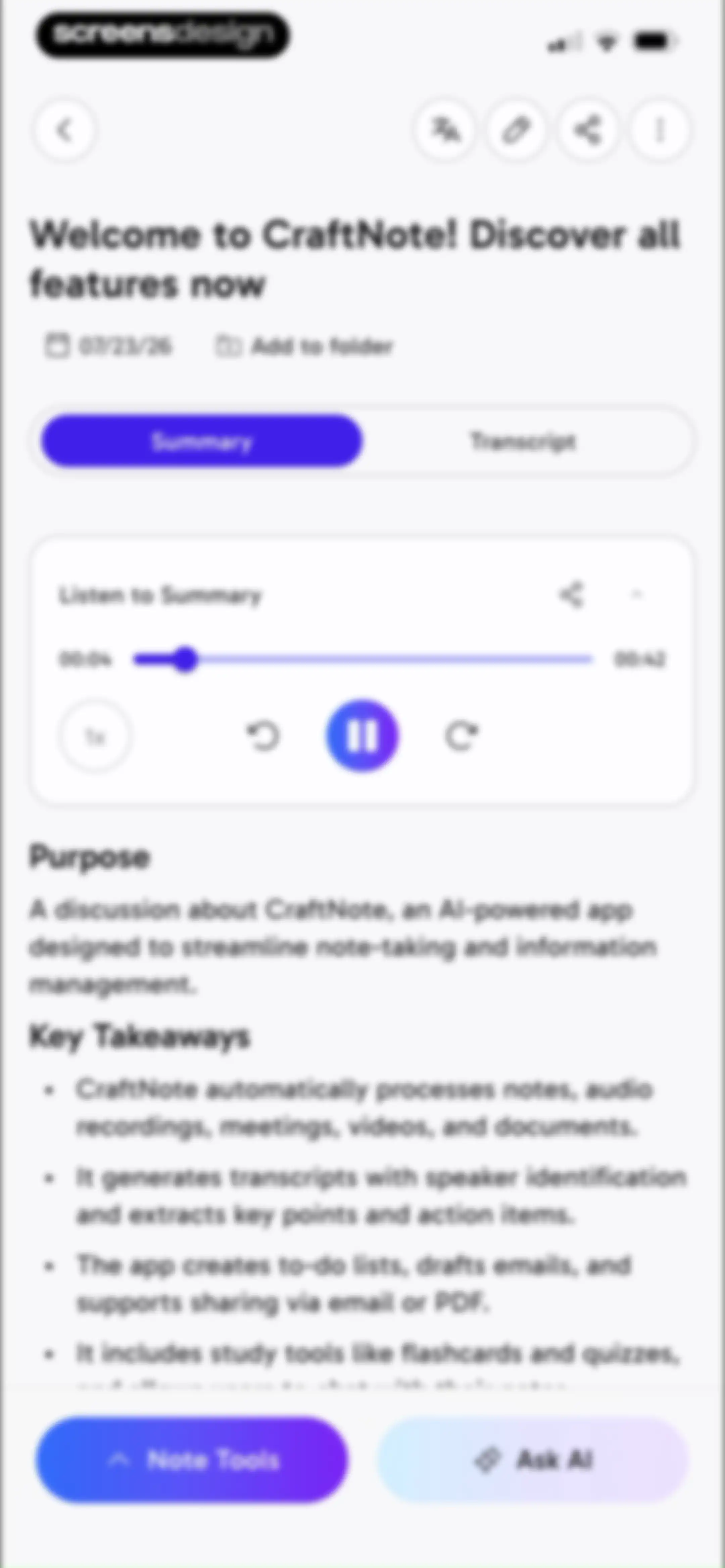 CraftNote: Smart AI Note Taker screen 78