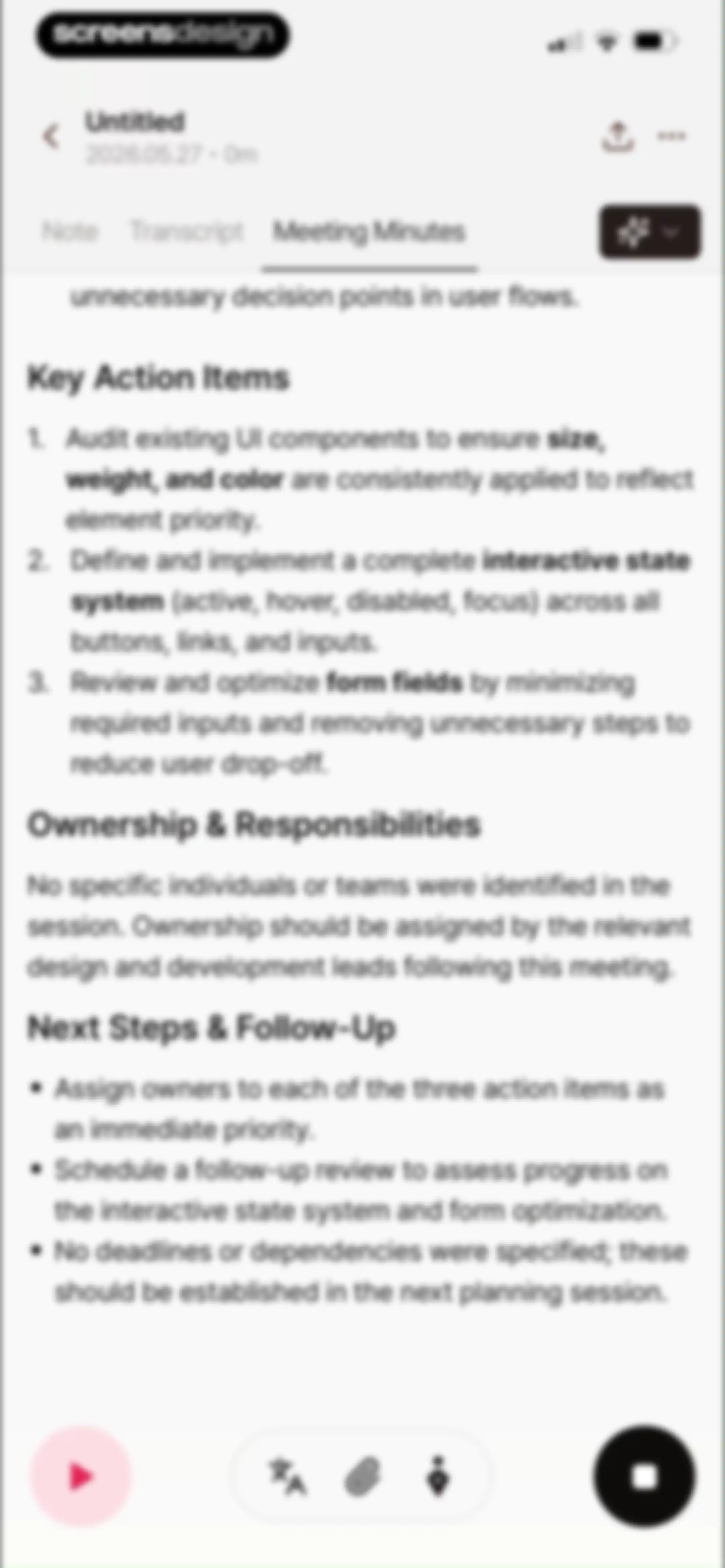 Tiro - AI Meeting Notes screen 29