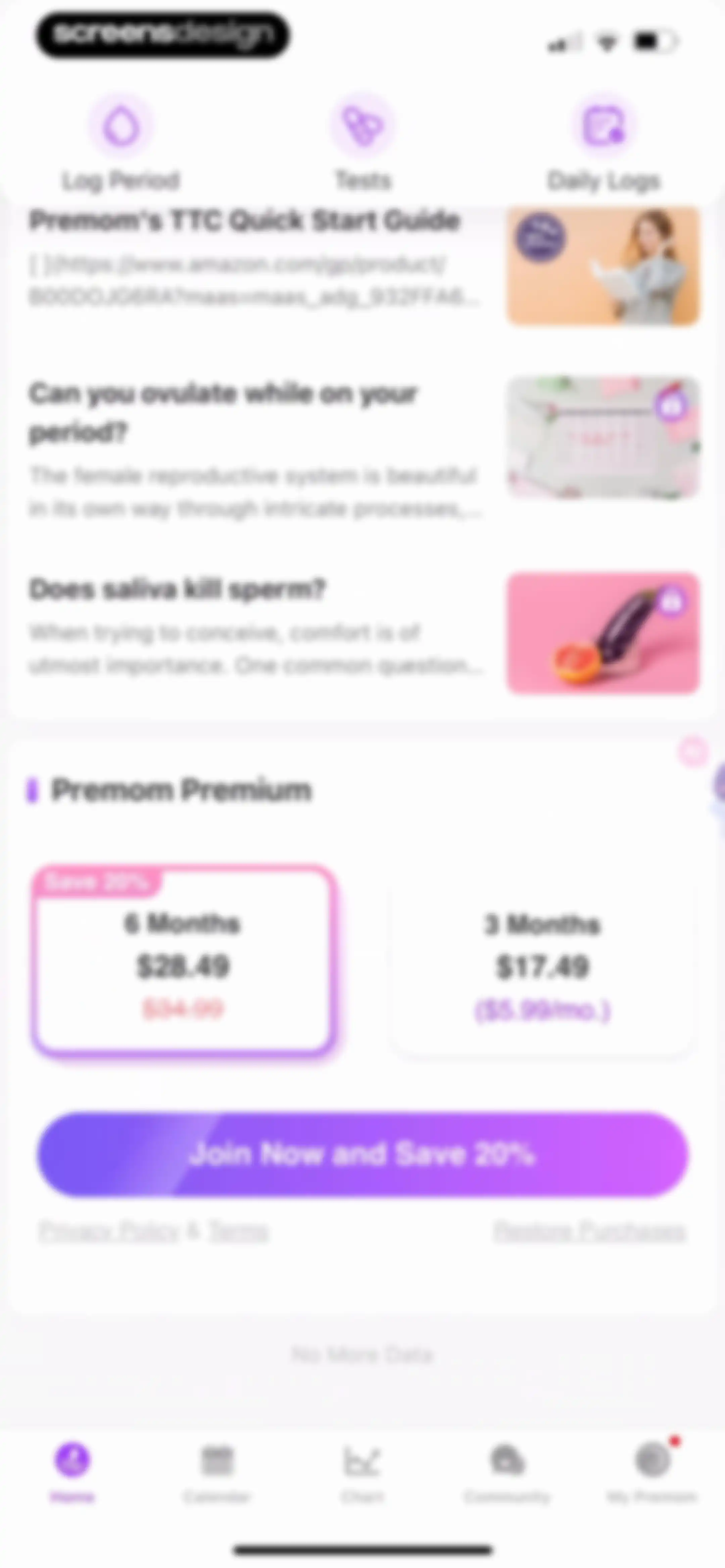 Premom-Ovulation Tracker, PCOS screen 143