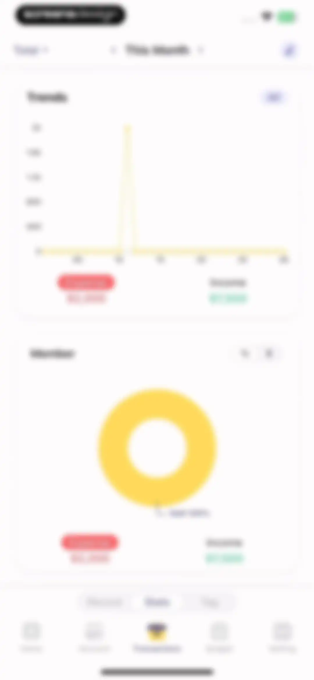 Budget app - spending tracker screen 70