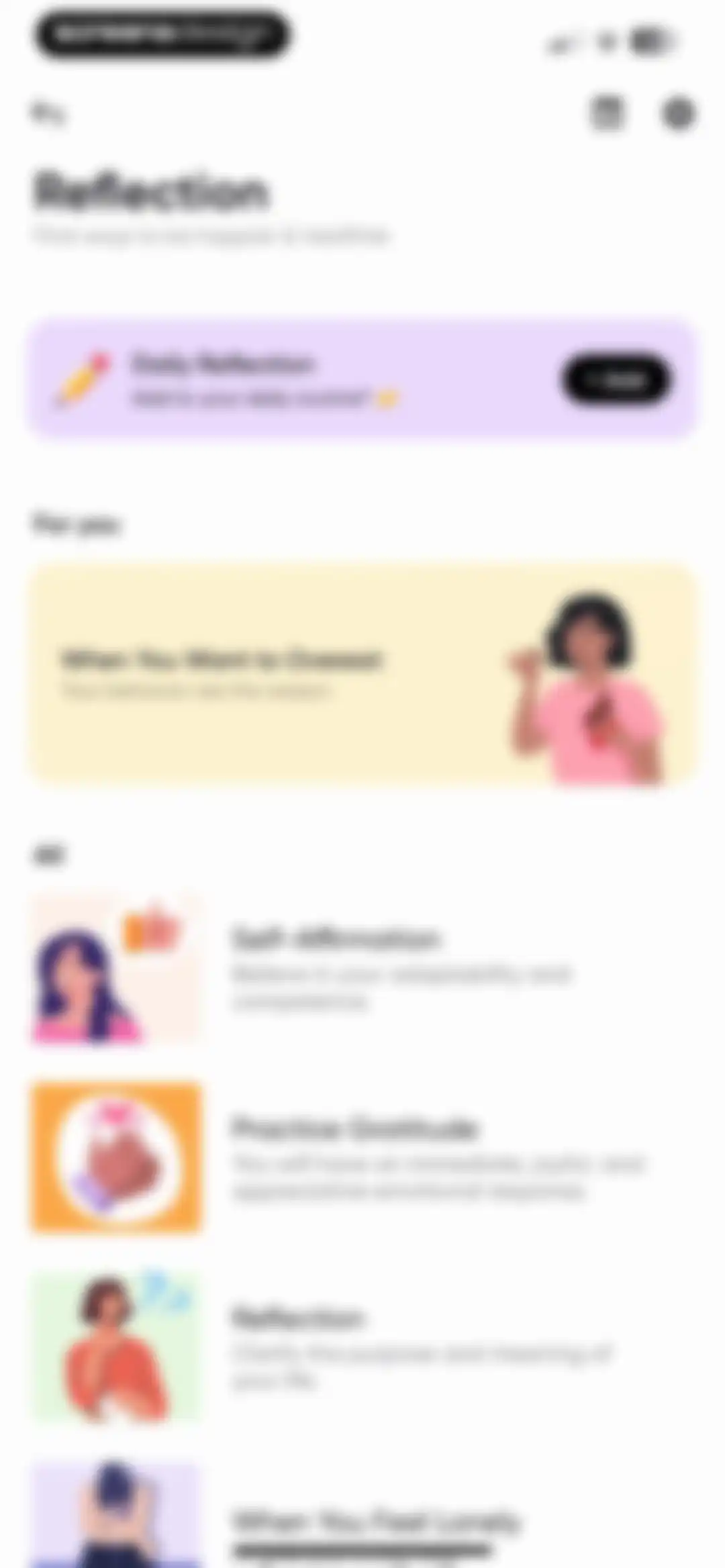 Me+ Lifestyle Routine screen 162