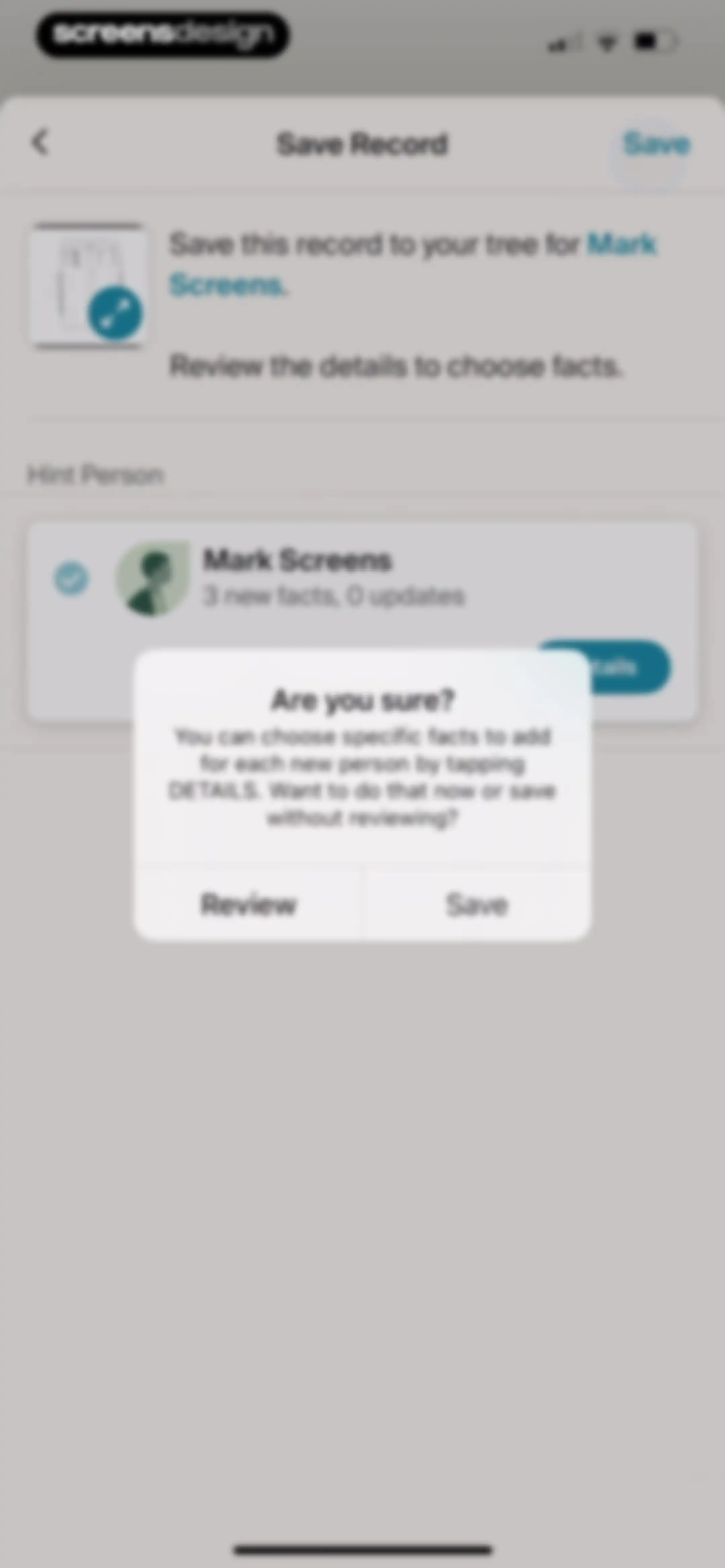 Ancestry: Family History & DNA screen 93