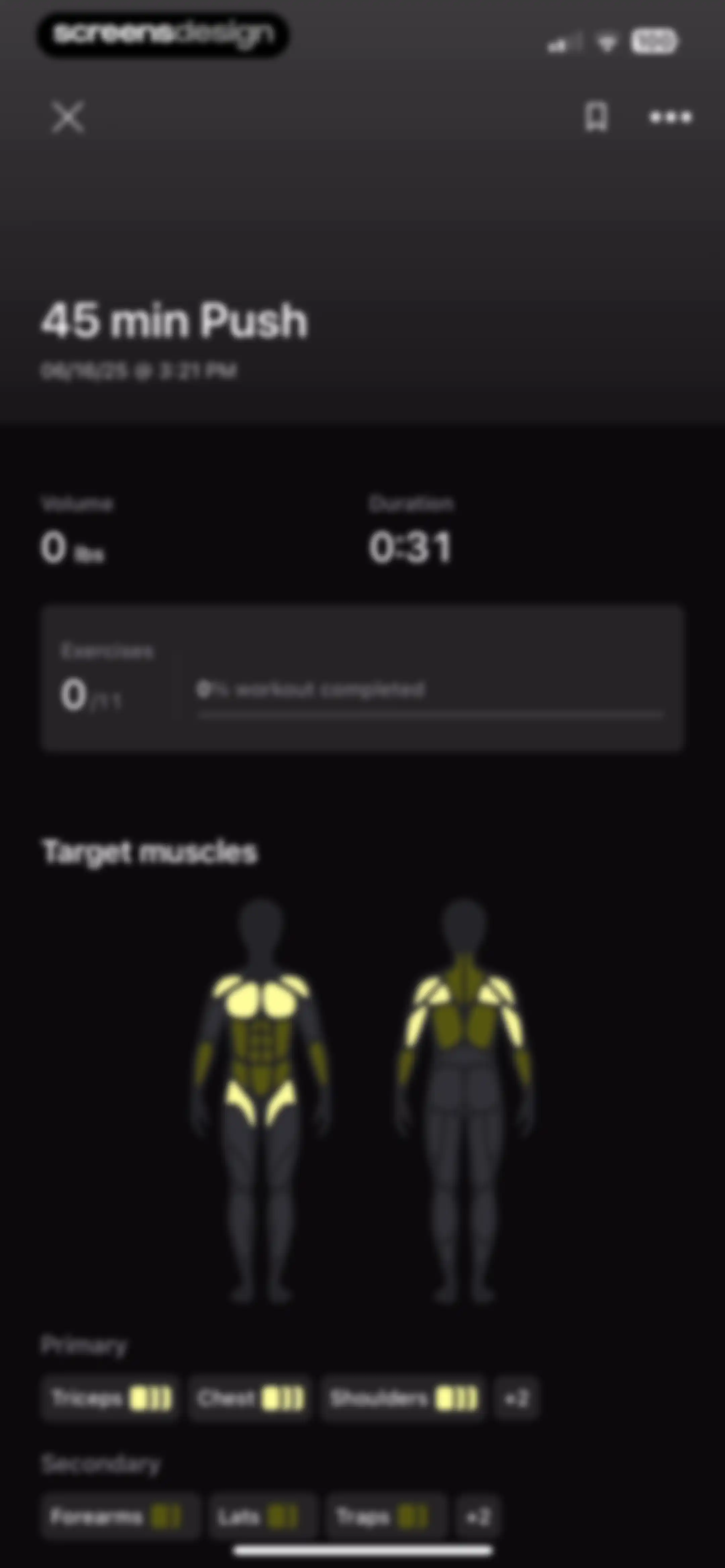 Peloton Strength+ screen 117