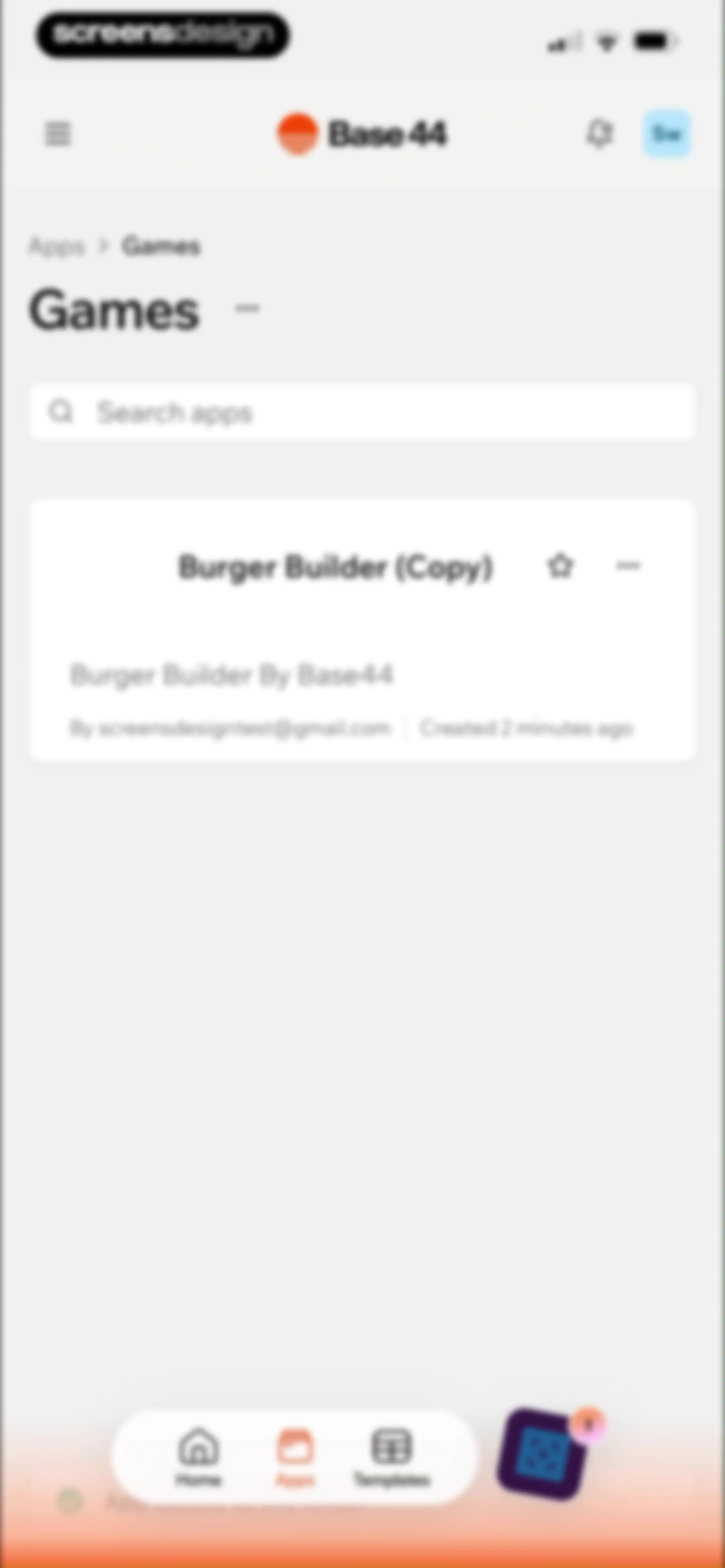 Base44: Build with AI screen 111