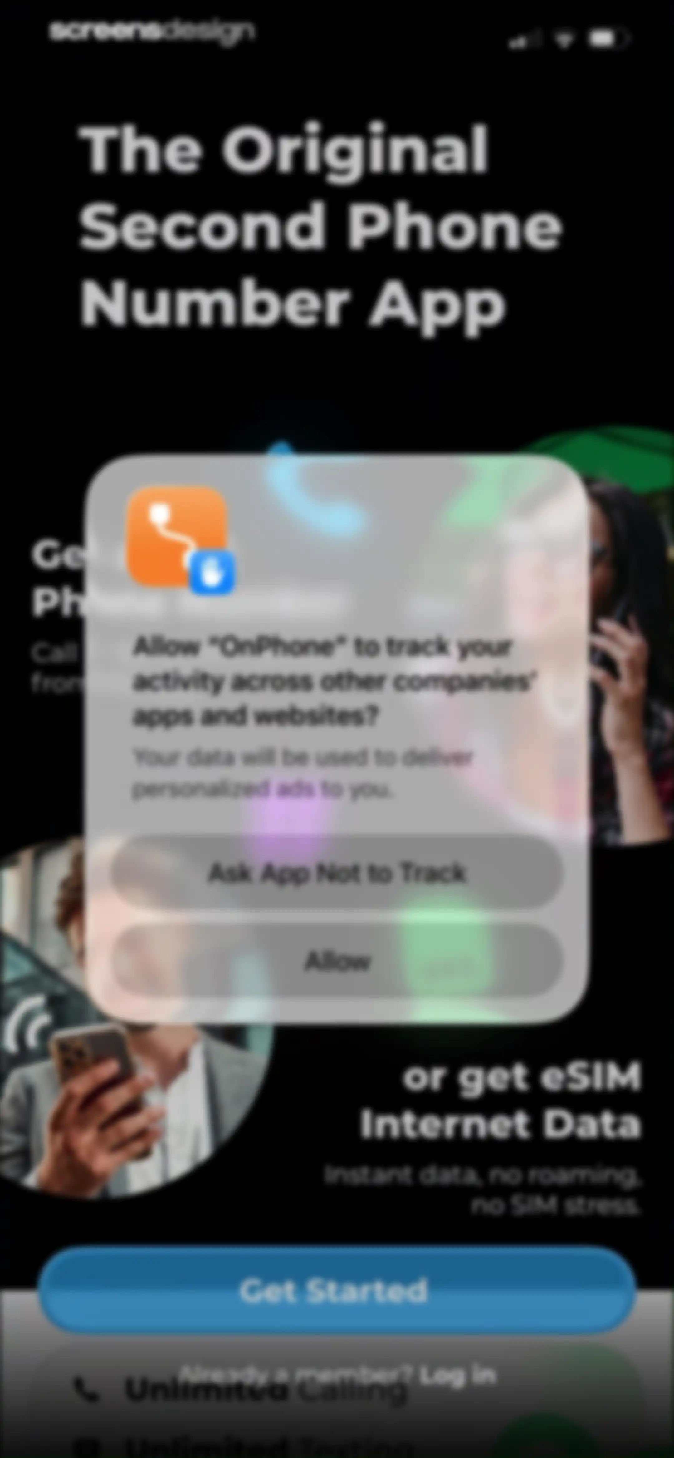 OnPhone: Second Number & eSIM screen 2