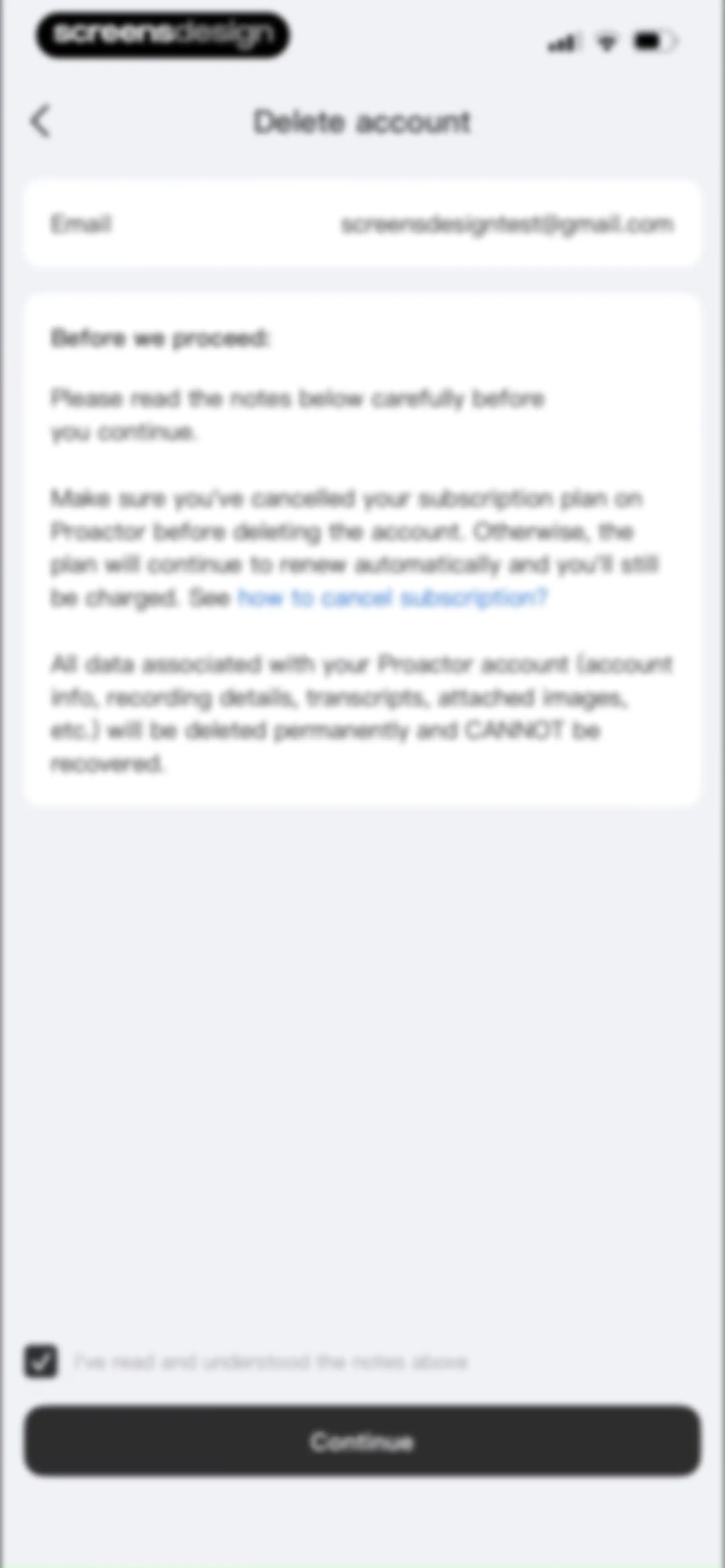 Proactor AI – Note Taking screen 43