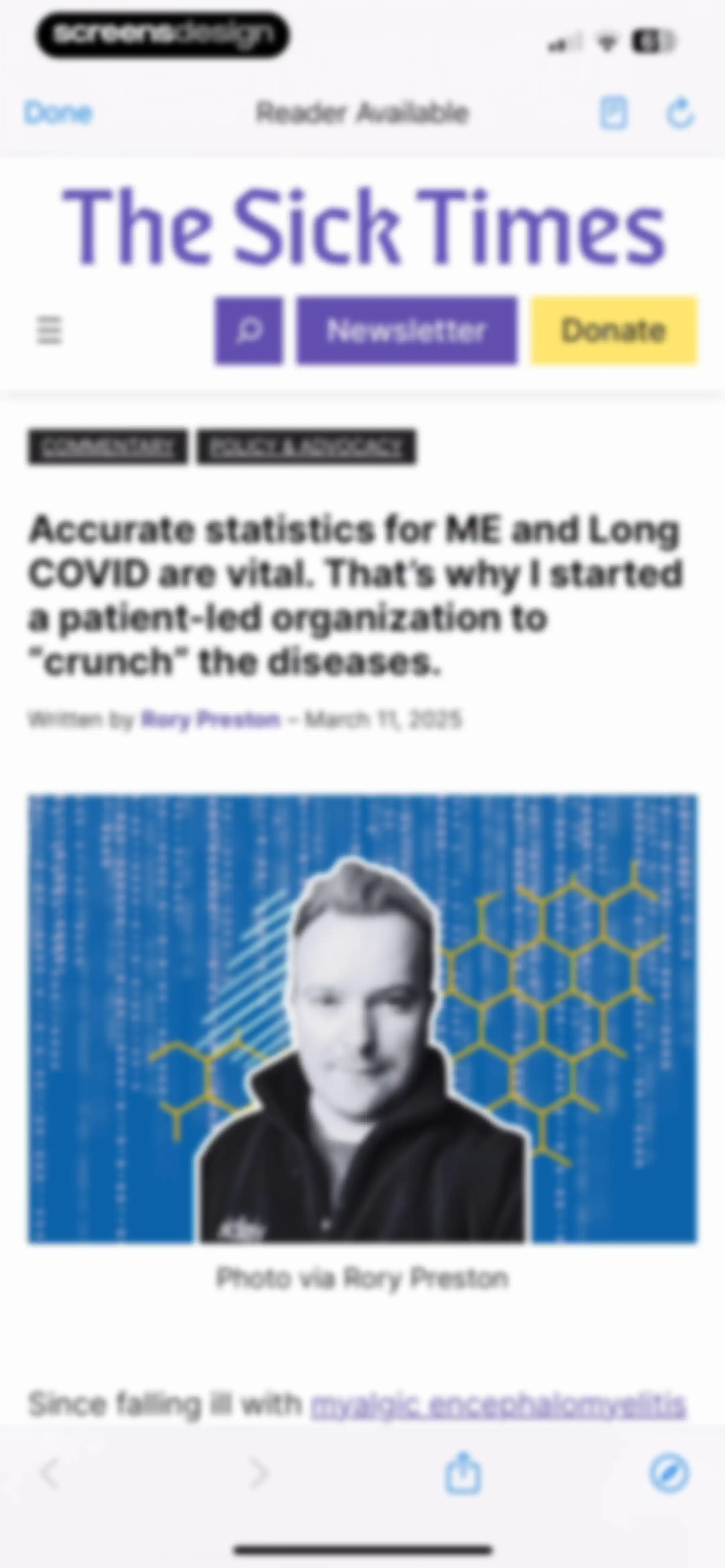 Visible: Pacing for illness screen 129