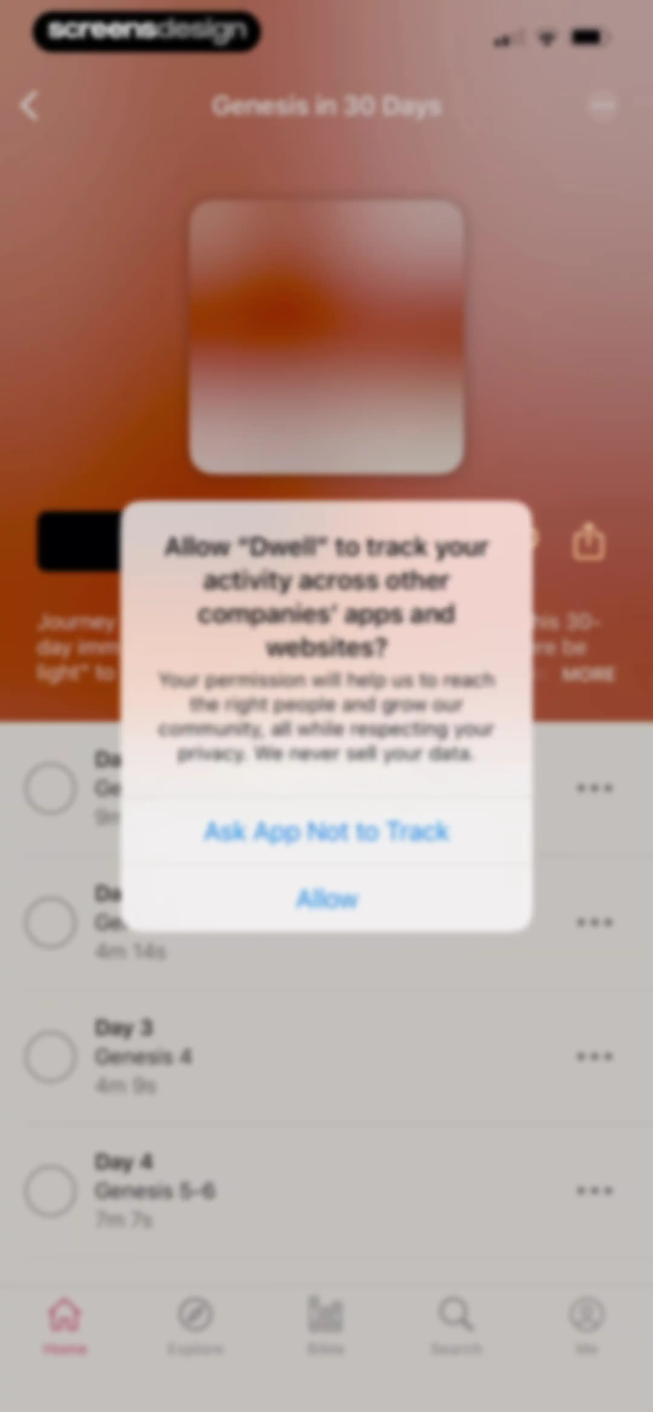Dwell: Audio Bible screen 13
