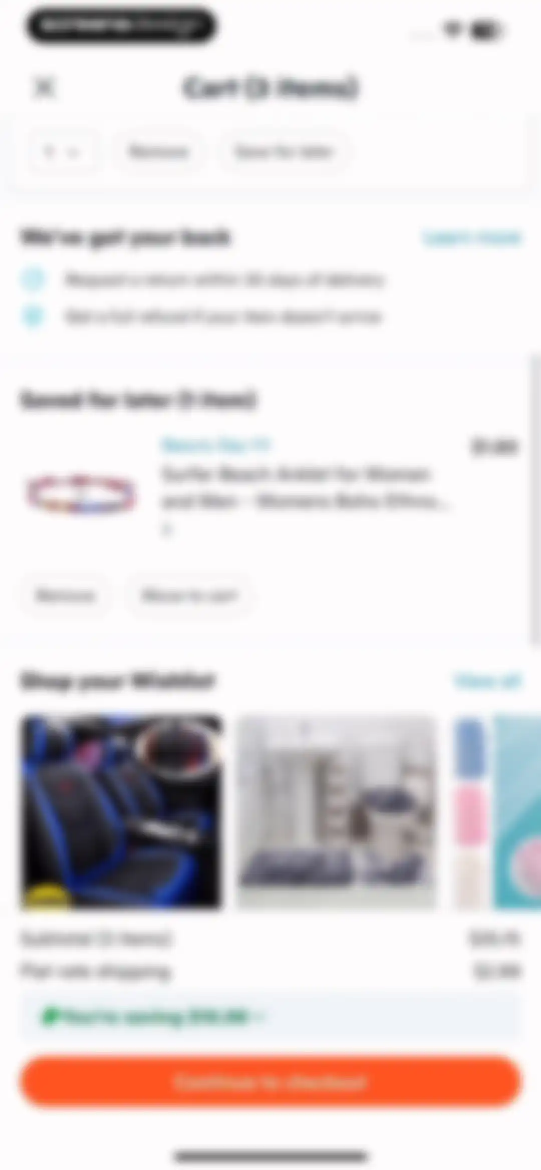 Wish: Shop and Save screen 106