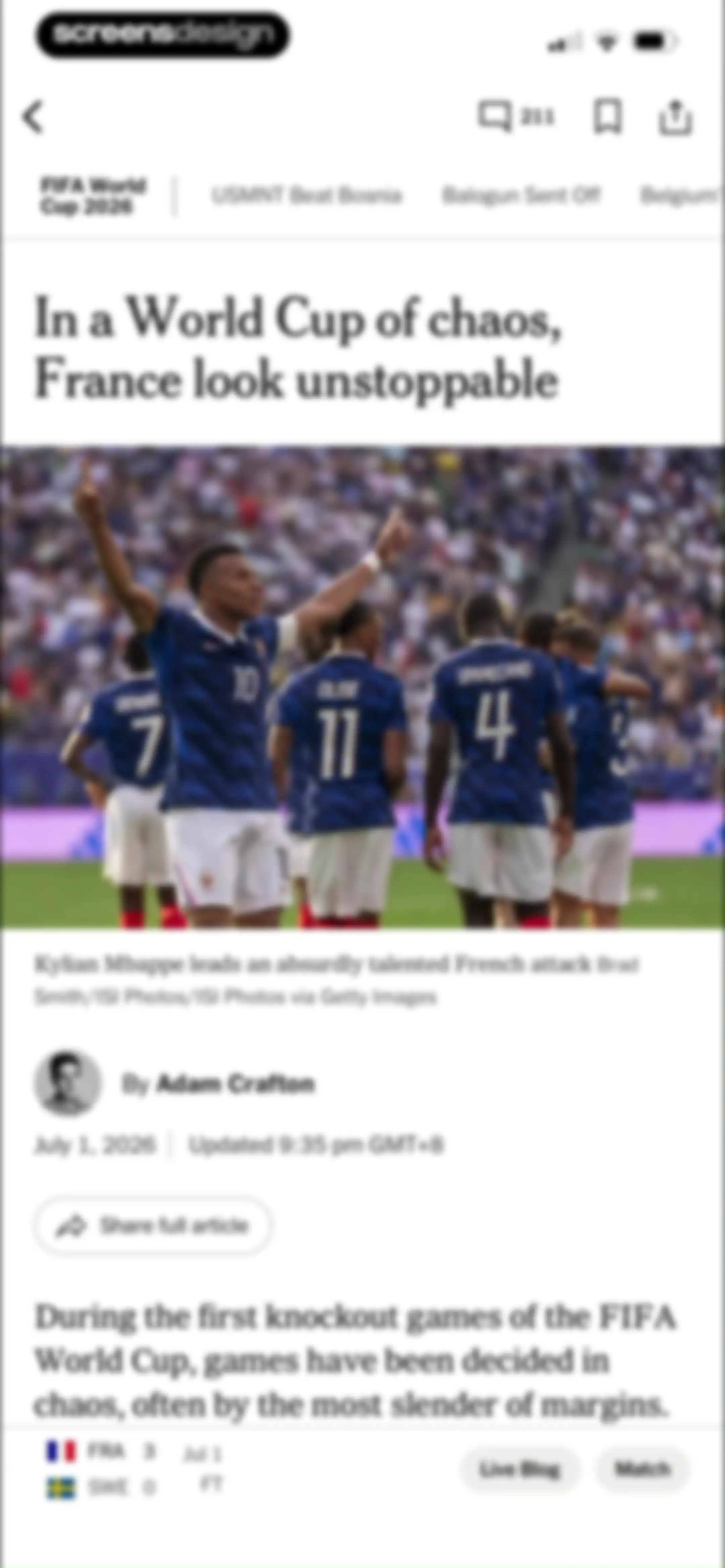 The Athletic: All Sports News screen 46