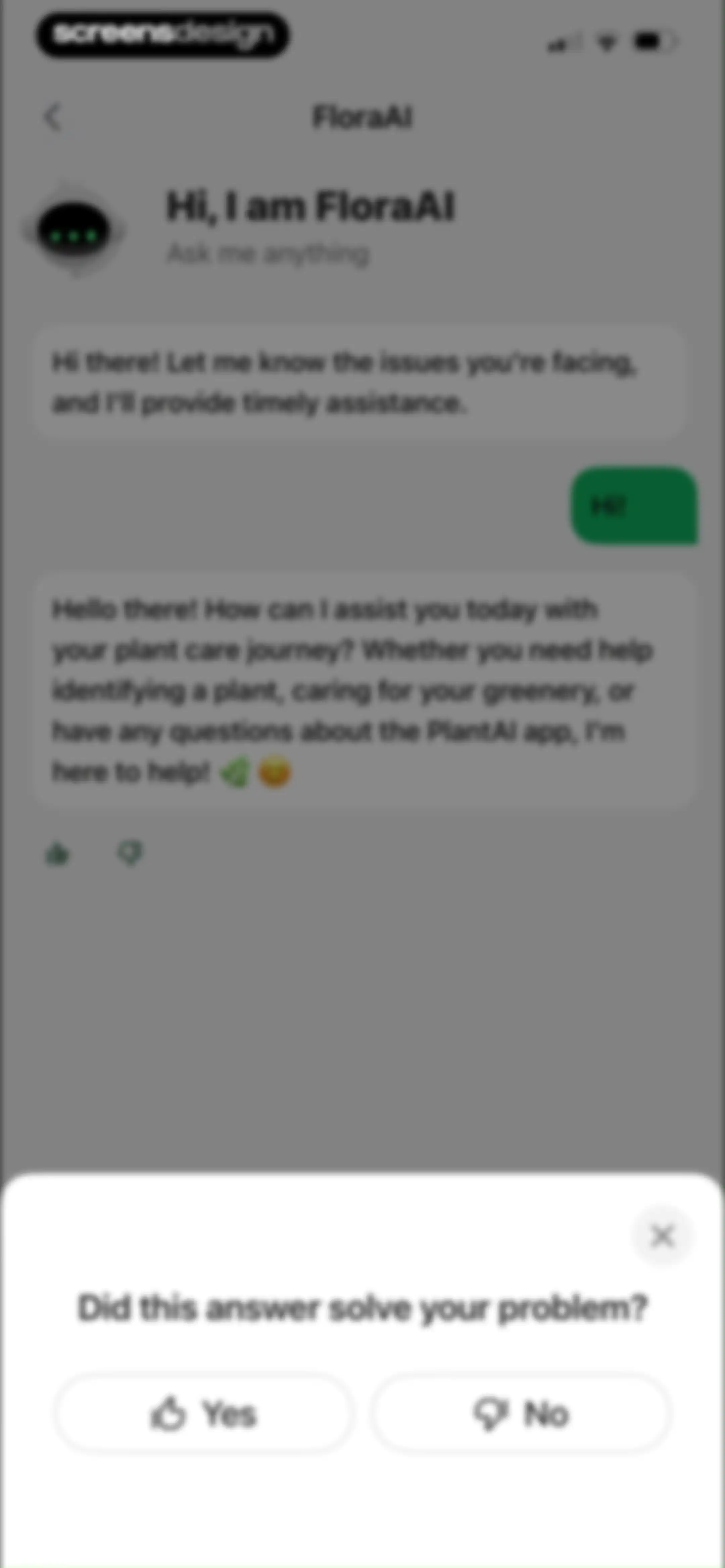 PlantAI: Identifier & Diagnose screen 93