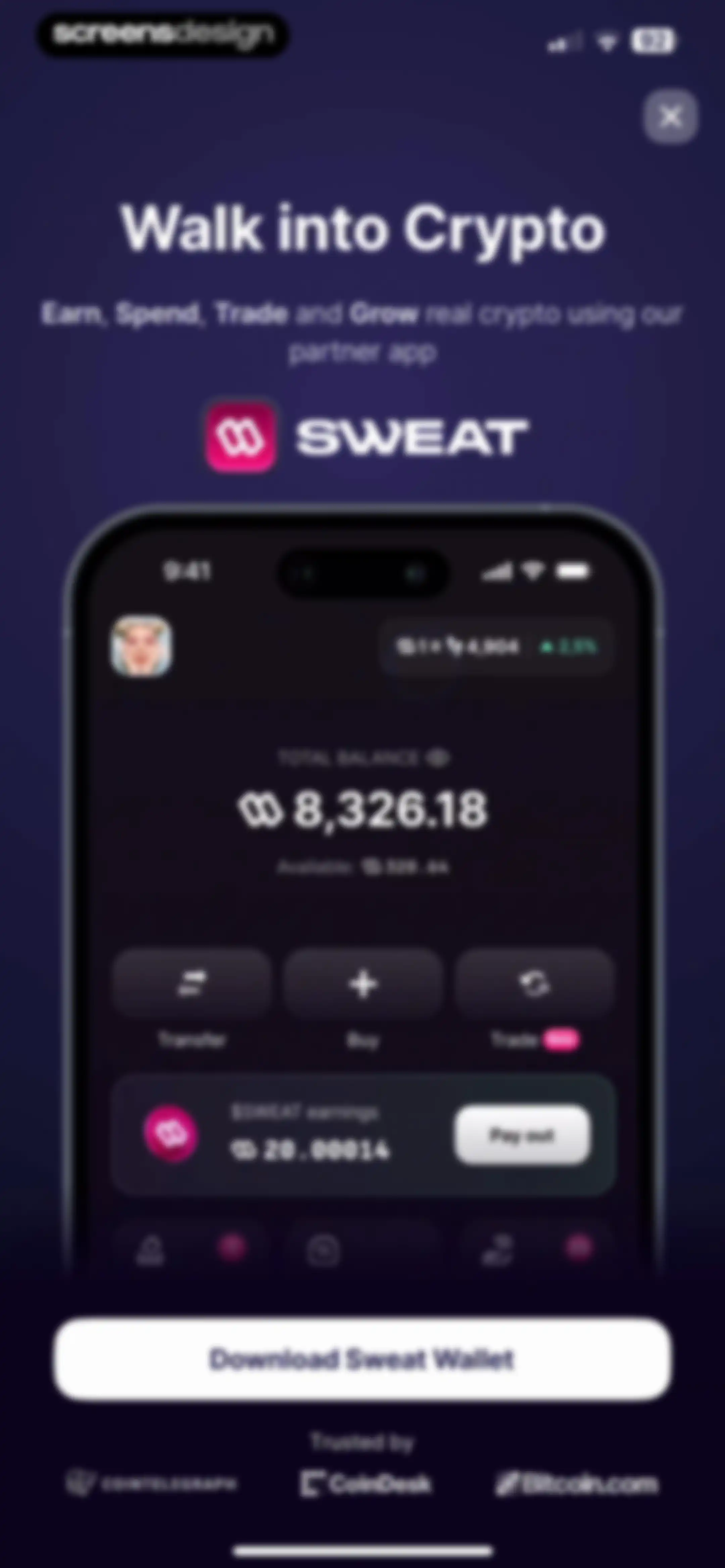 Sweatcoin Walking Step Counter screen 188