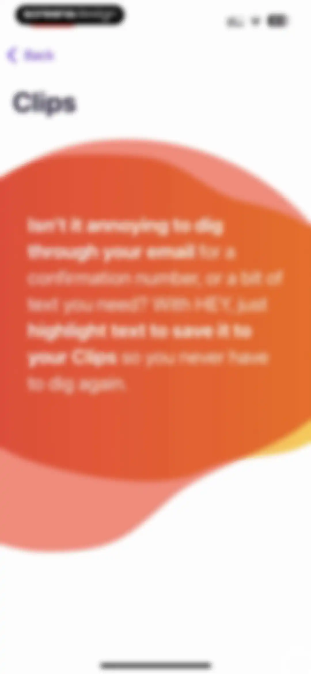 HEY Email screen 109