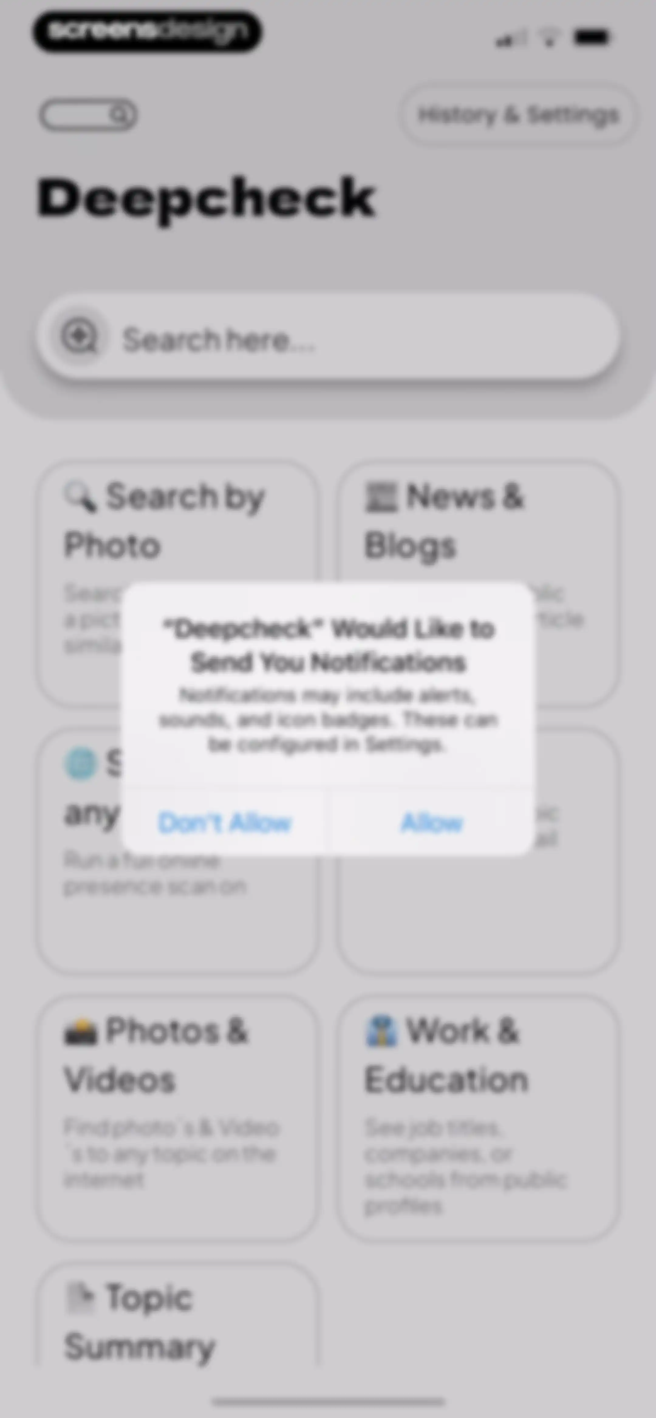 Deepcheck AI Search Agent screen 5