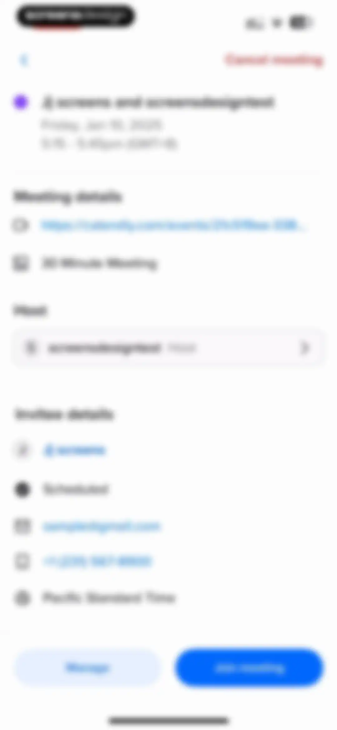 Calendly Mobile screen 71