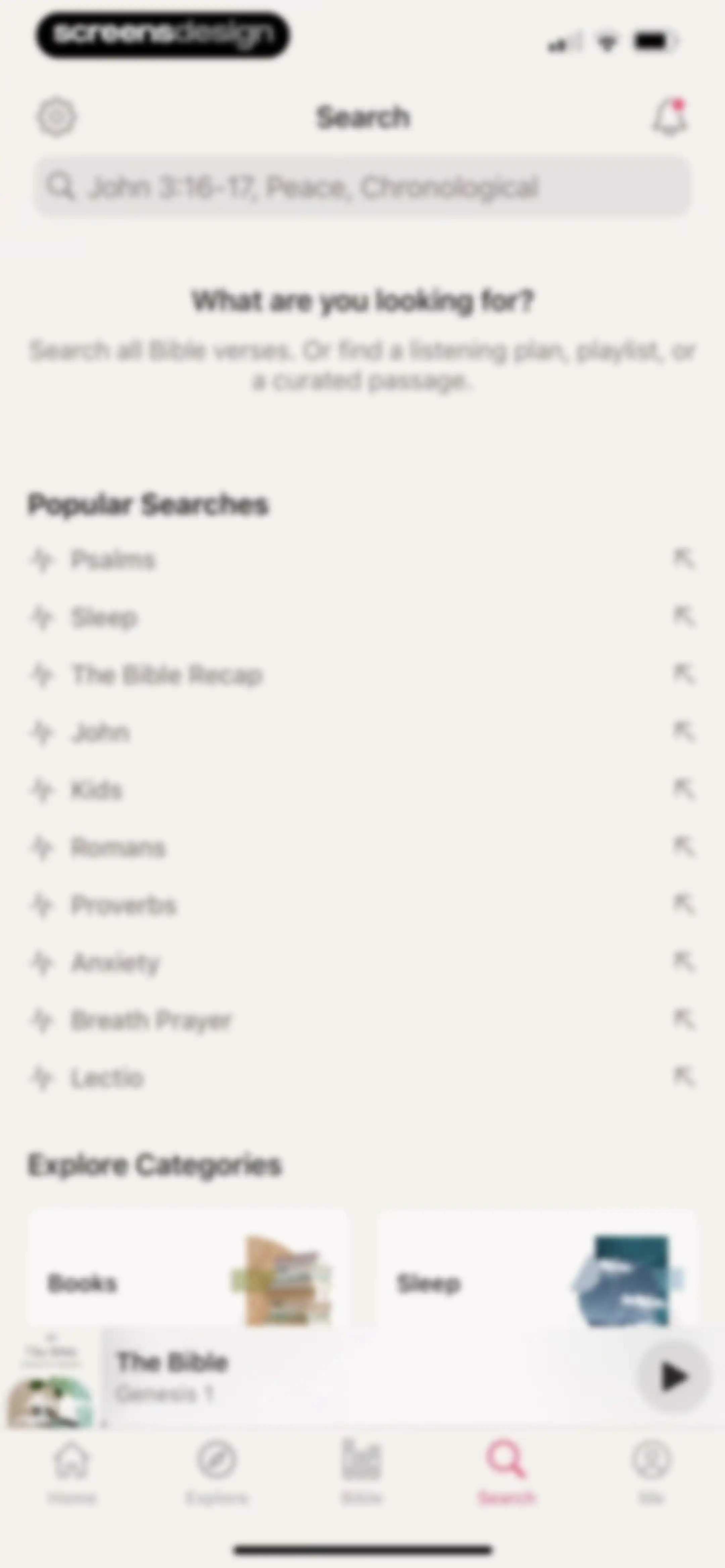 Dwell: Audio Bible screen 82