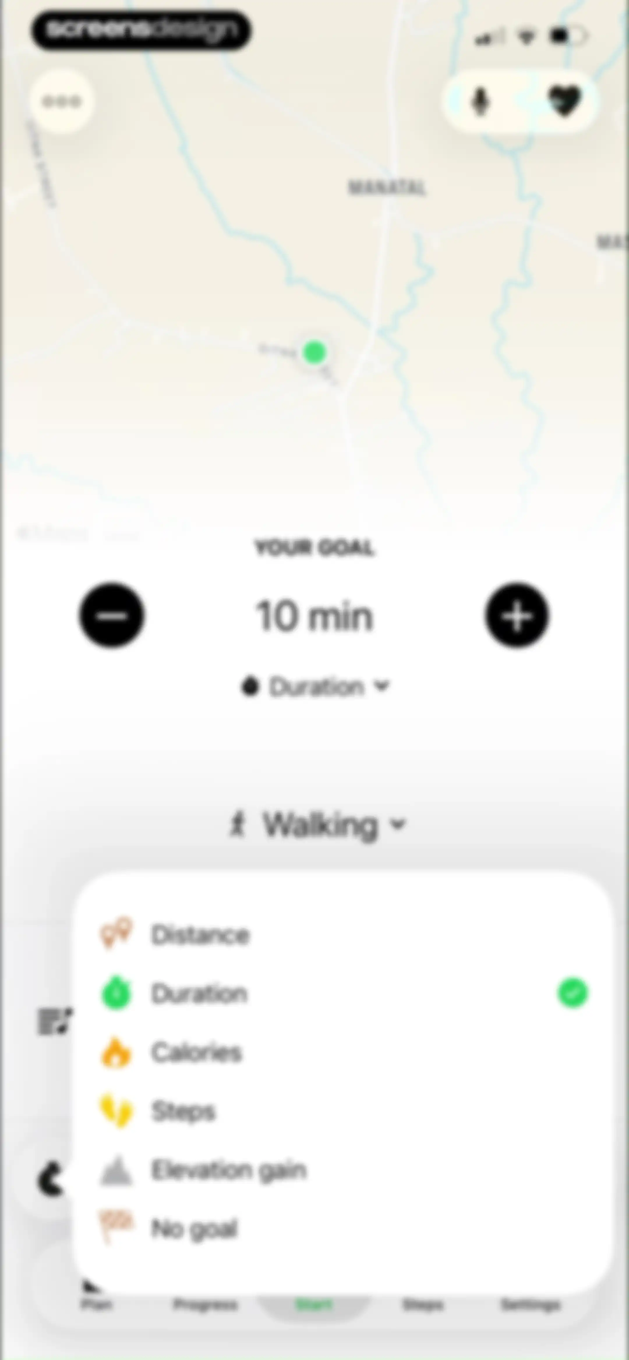 Running Walking Tracker Goals screen 22