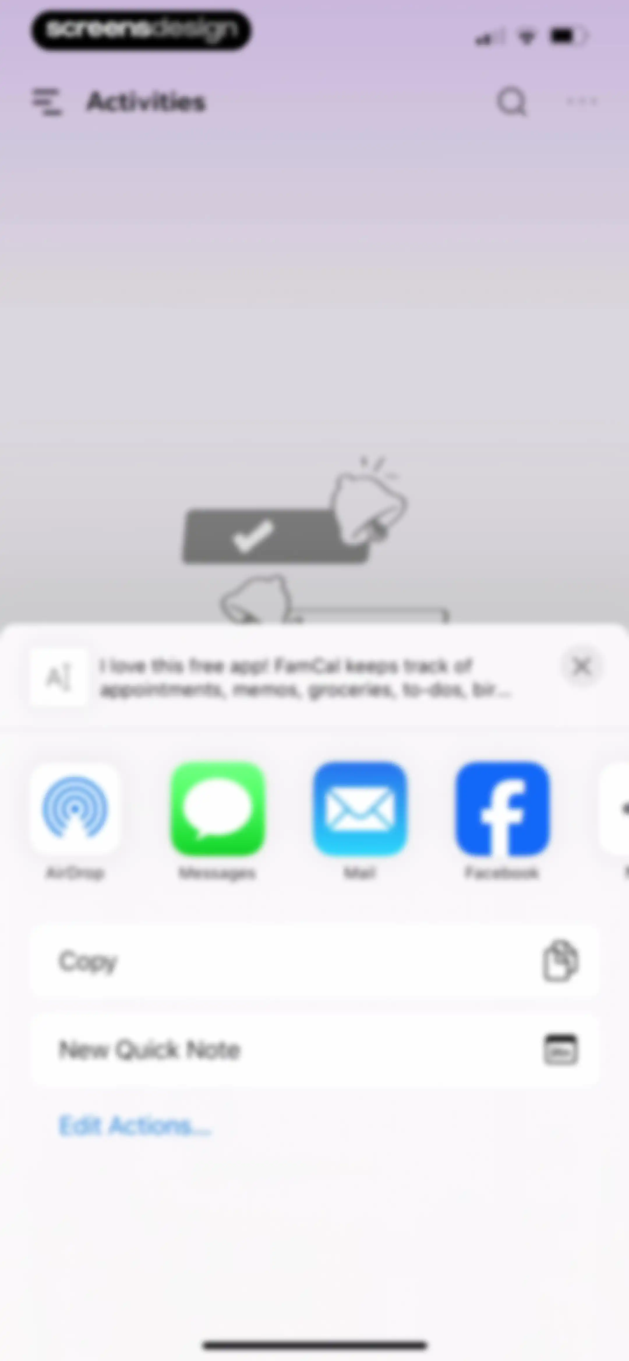 Shared Family Calendar: FamCal screen 99