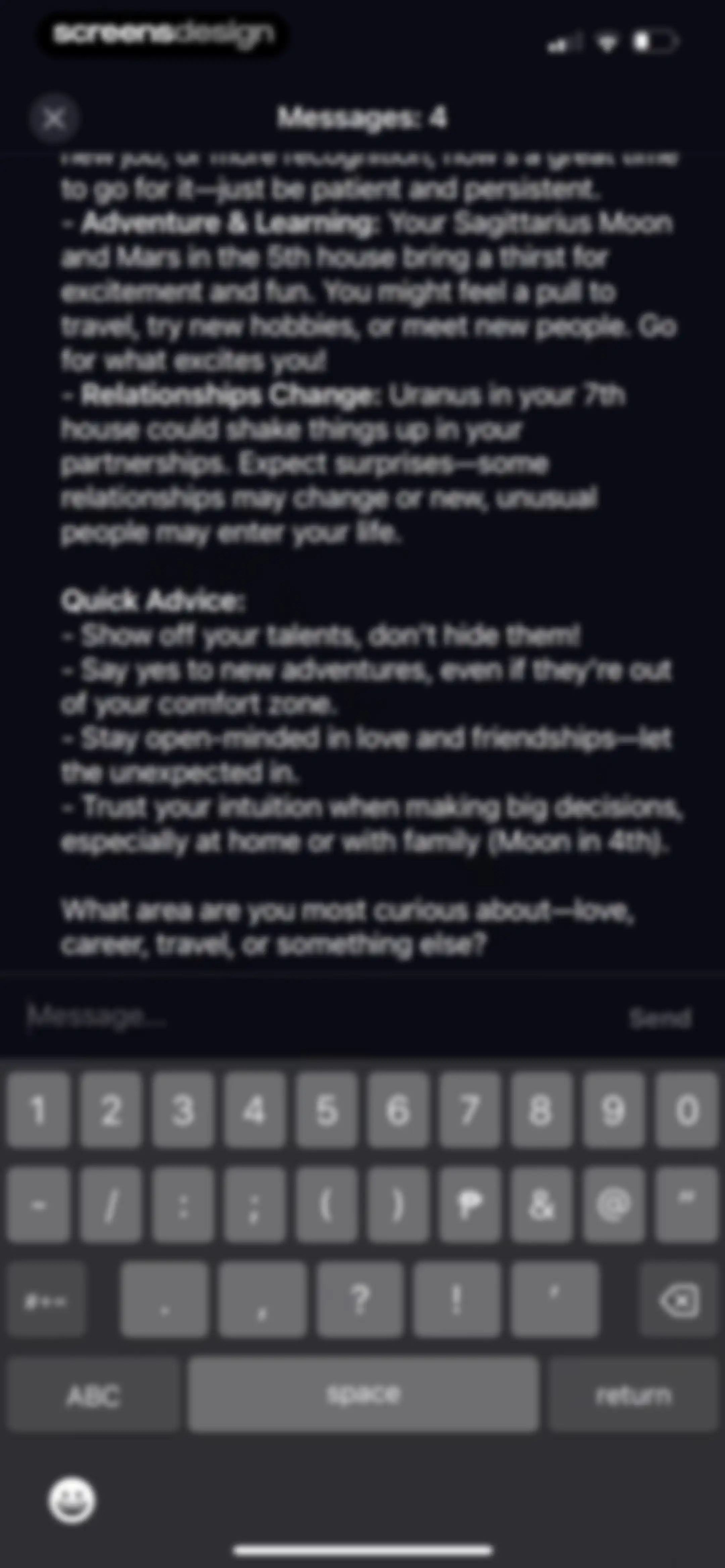 Astro AI: Life Advice screen 28