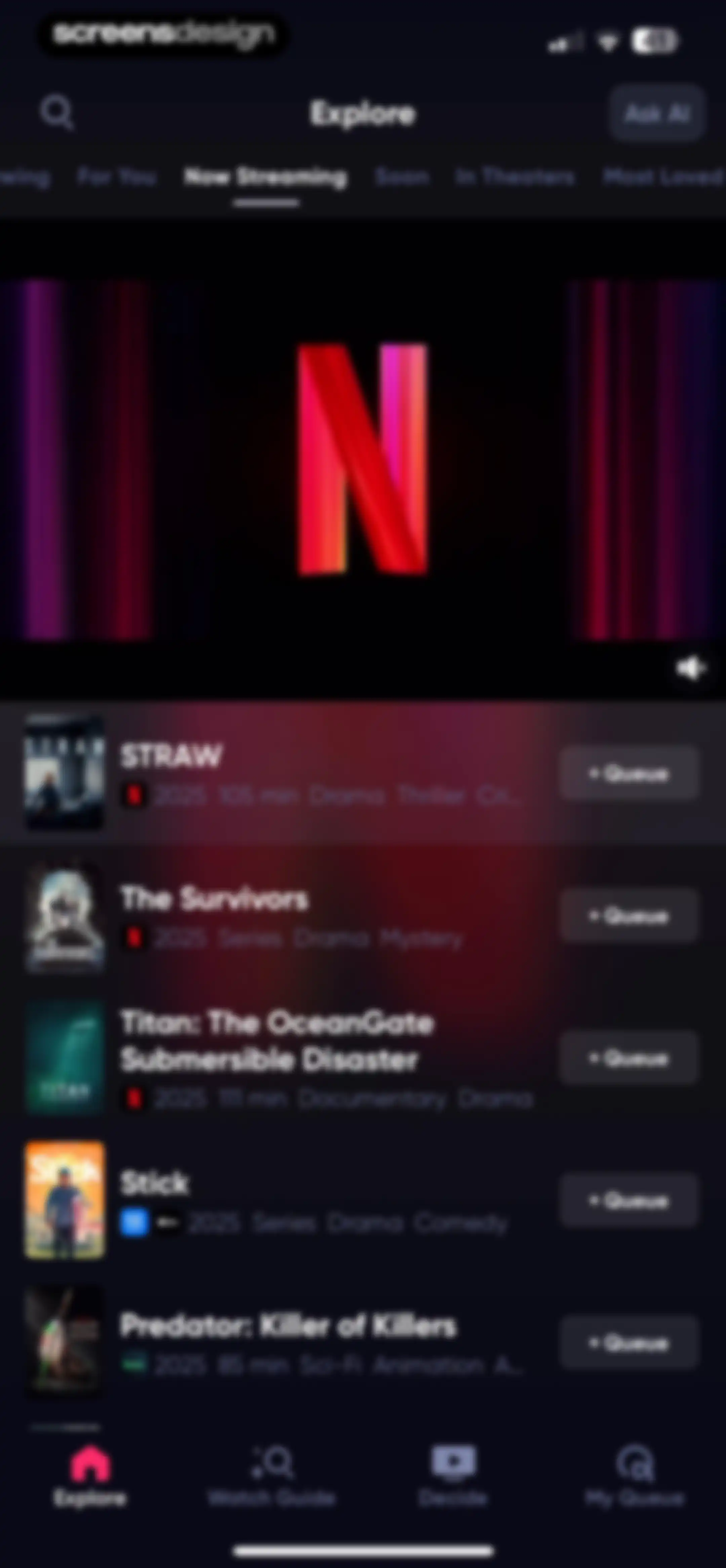 Queue - Find Movies & Shows screen 32