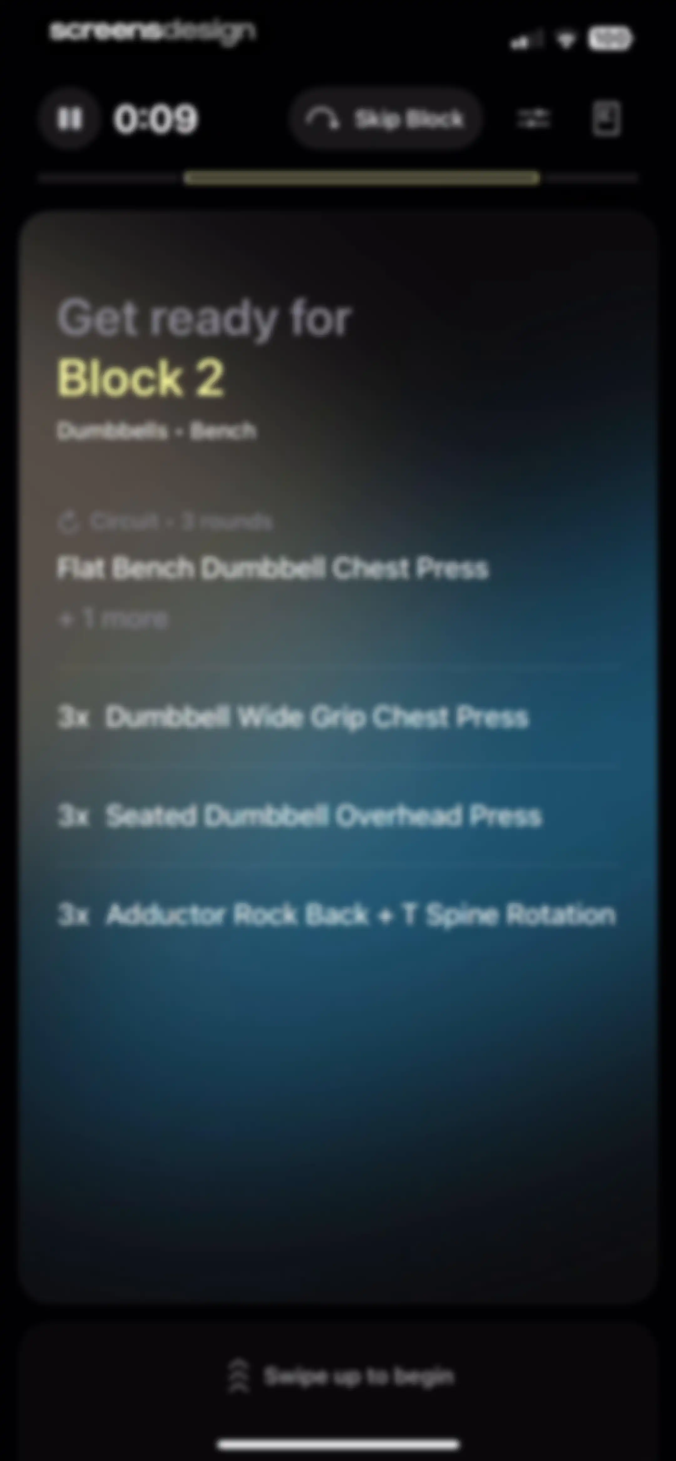 Peloton Strength+ screen 110