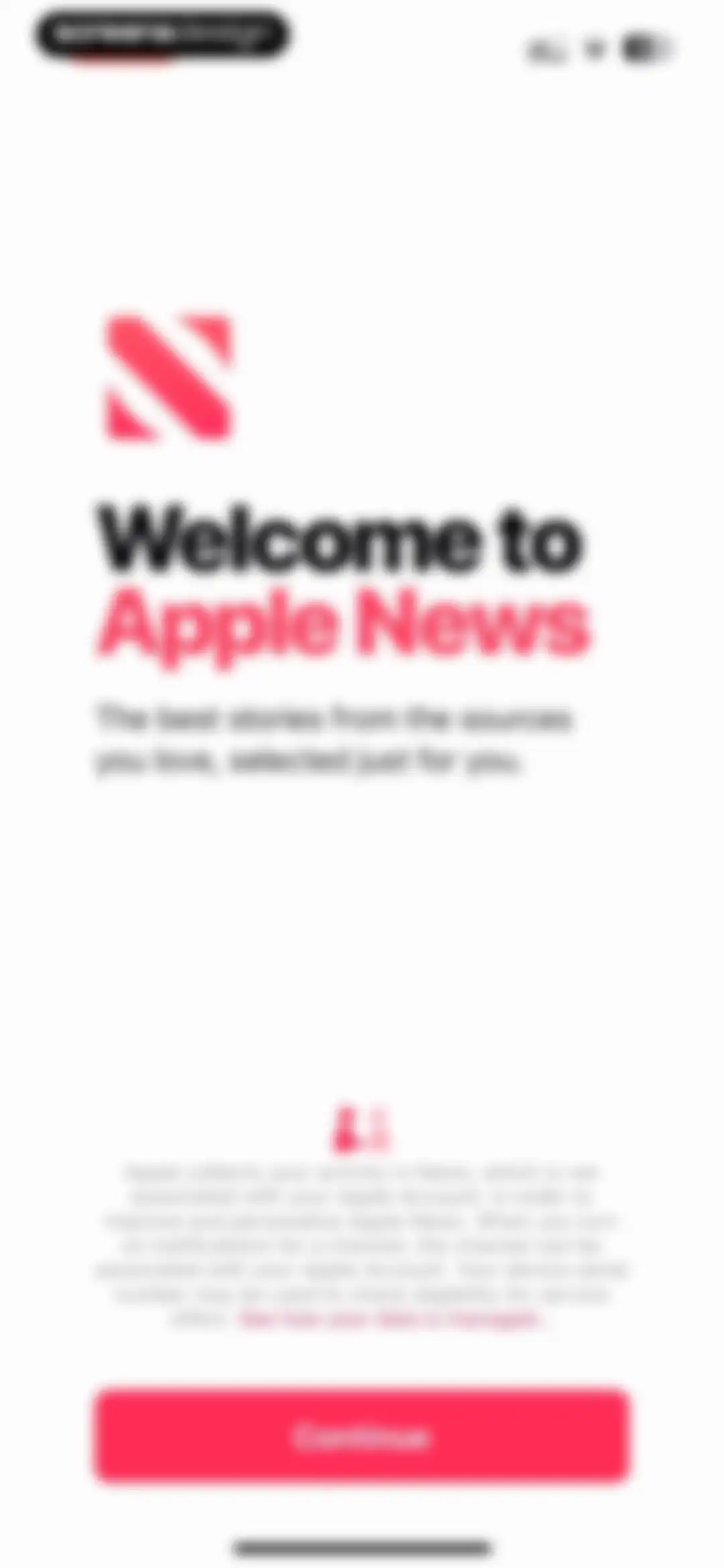 Apple News screen 1