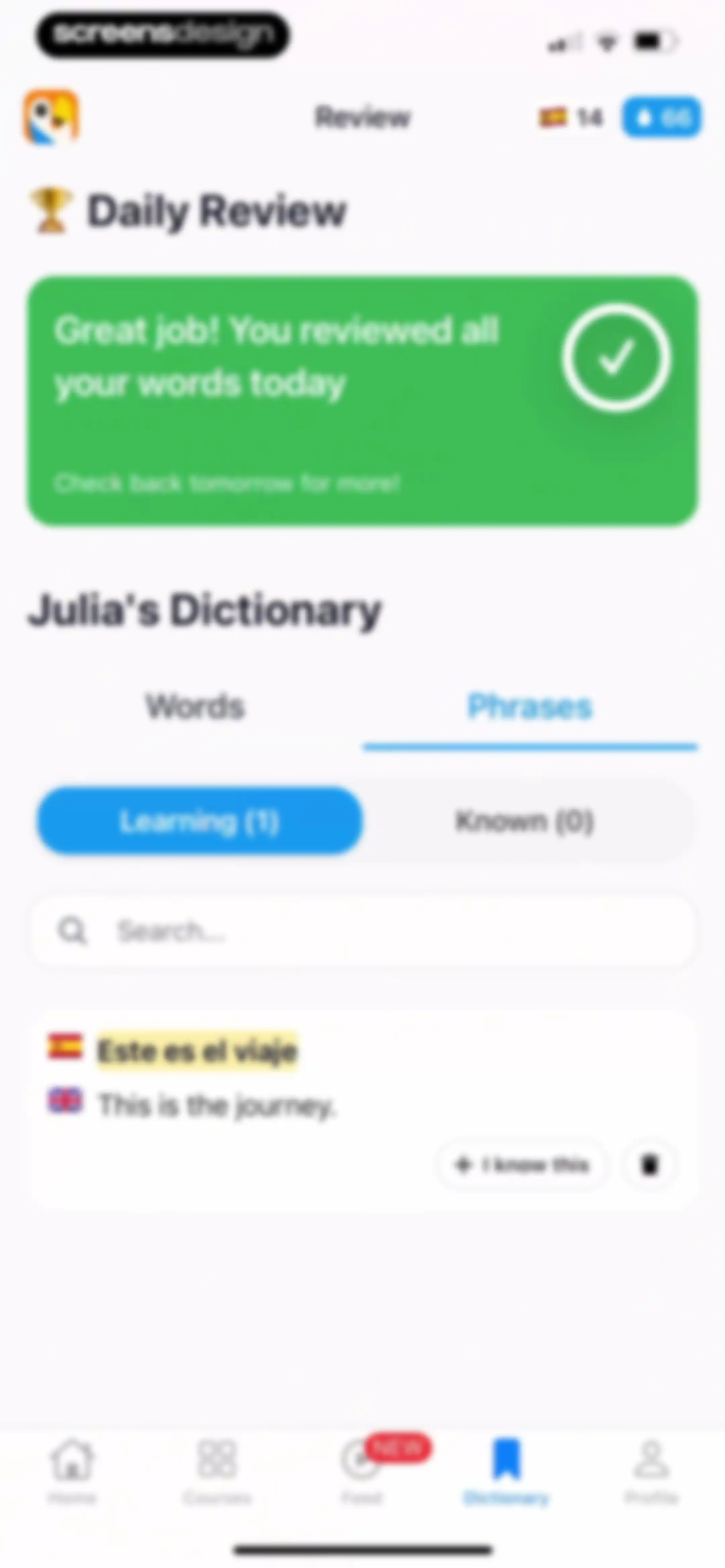 Parrot – Learn Spanish screen 73