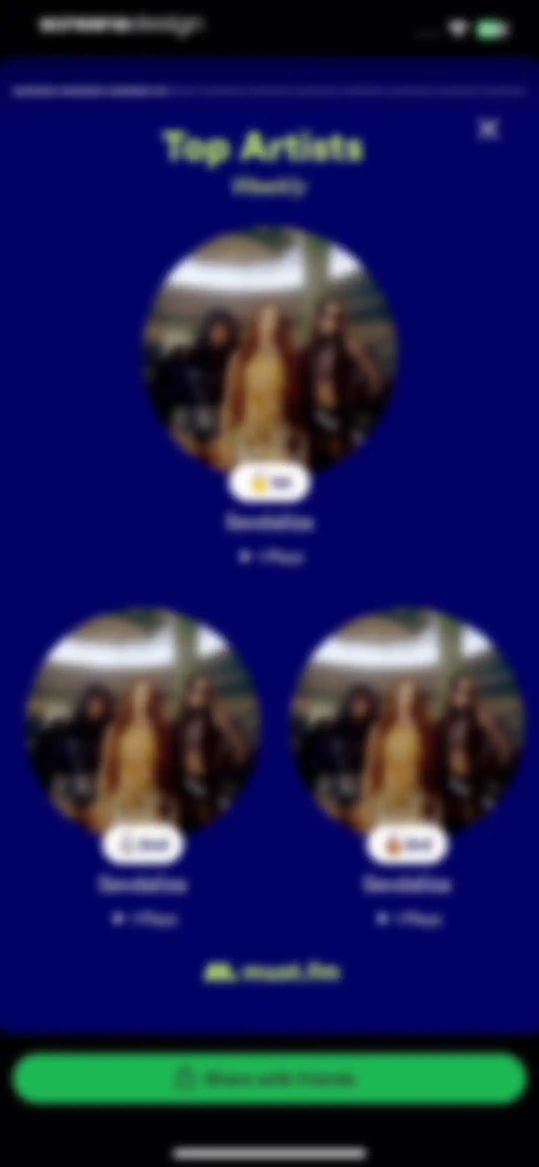 must.fm for Spotify Stats screen 50