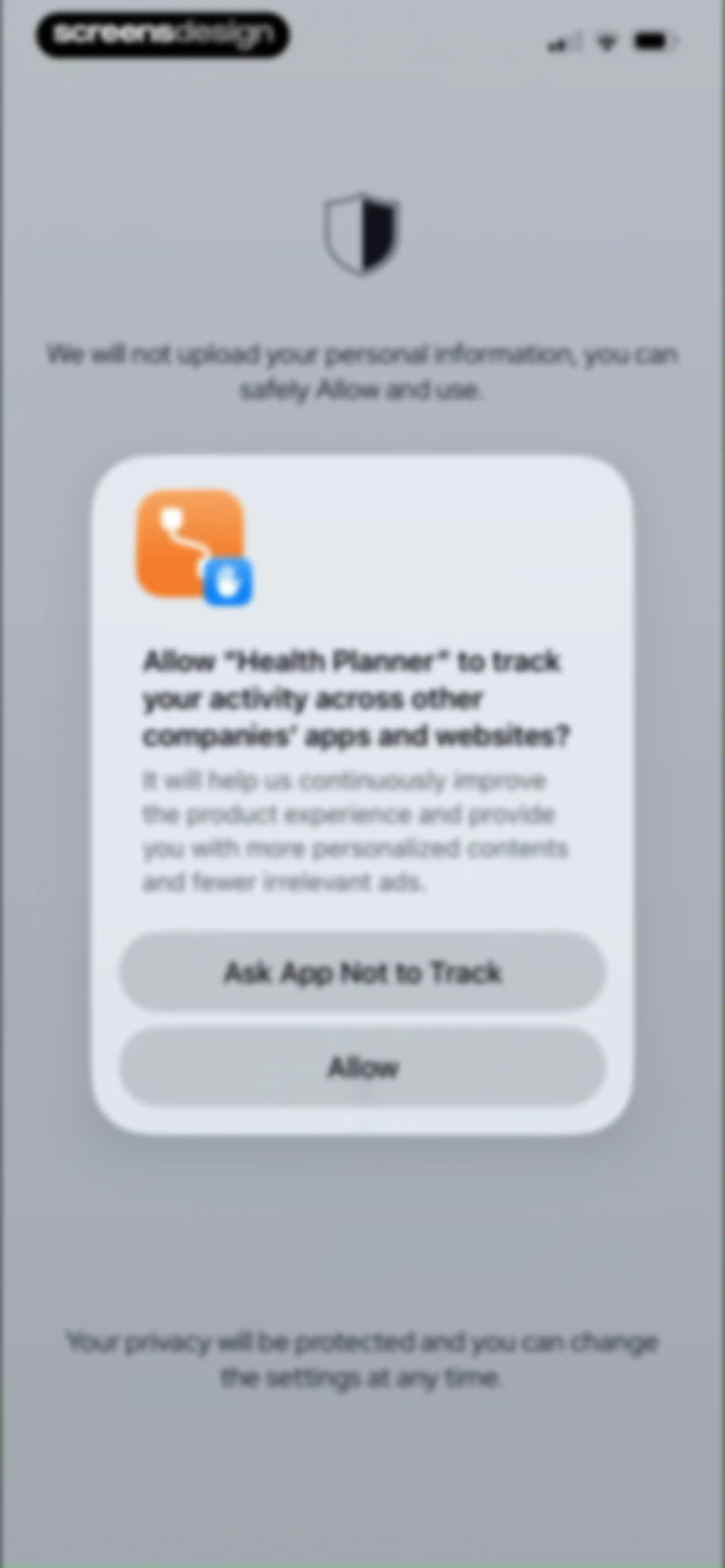 Health Planner & Tracker screen 2