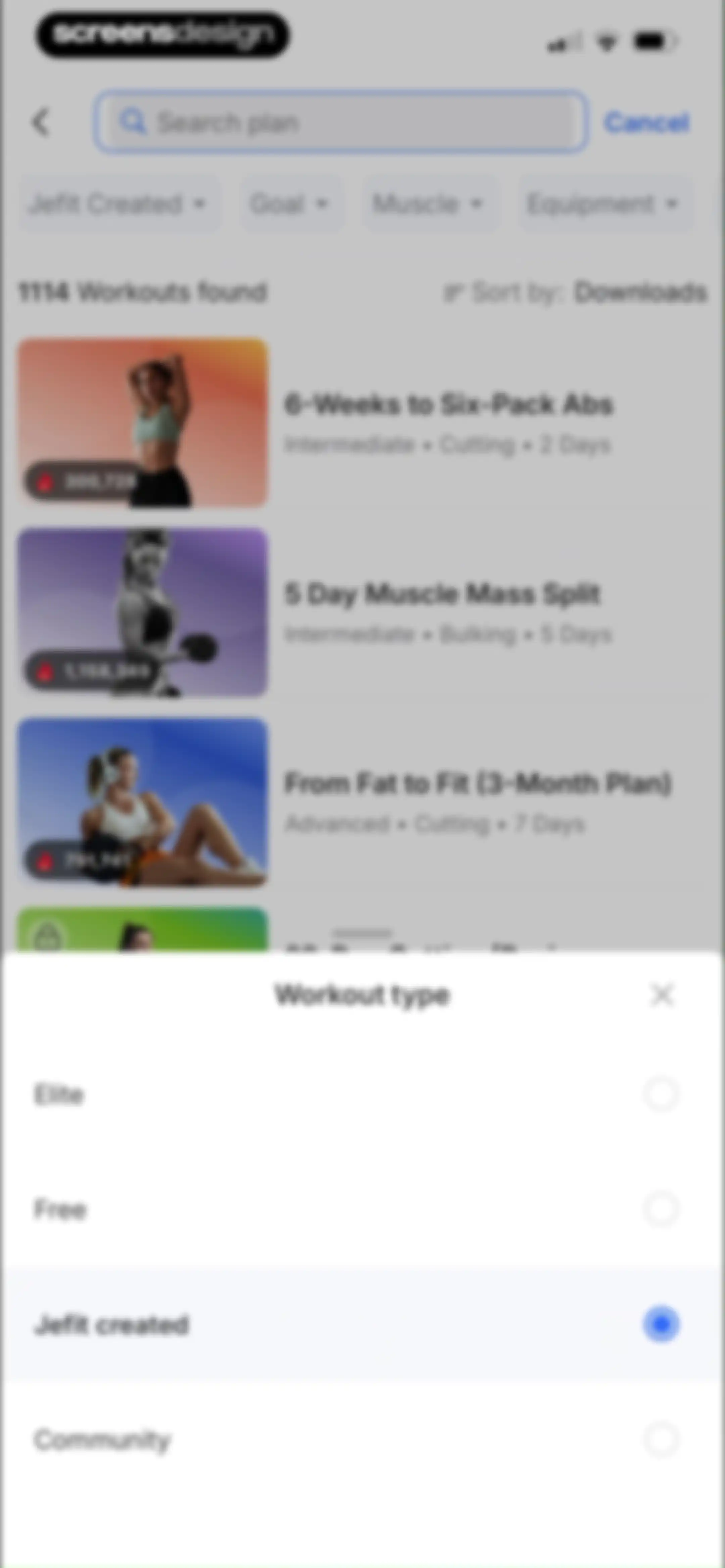JEFIT Workout Plan Gym Tracker screen 136
