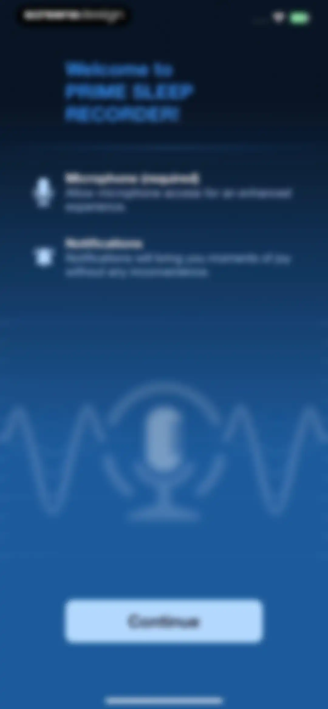 Noxogy Sleep Tracker screen 1
