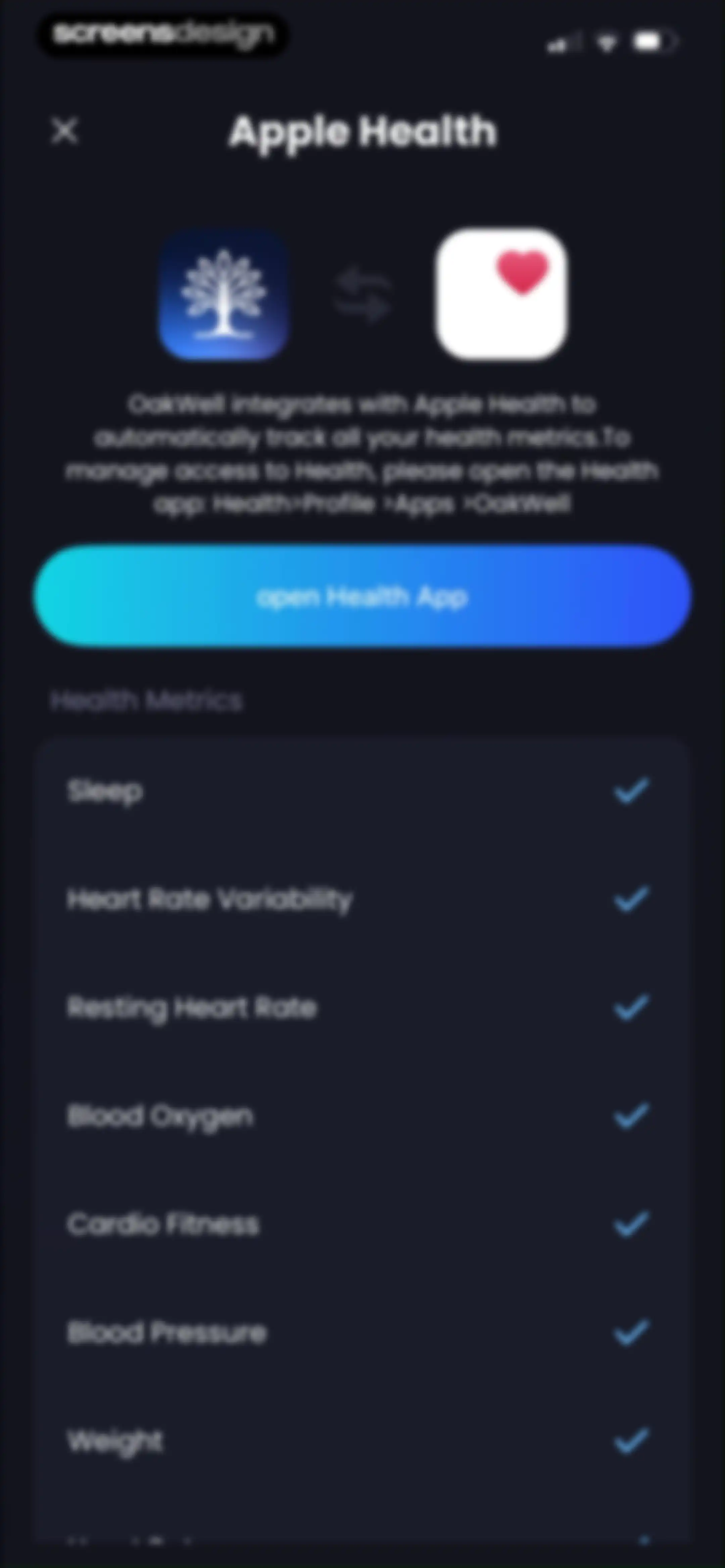 OakWell: Health Guard screen 76