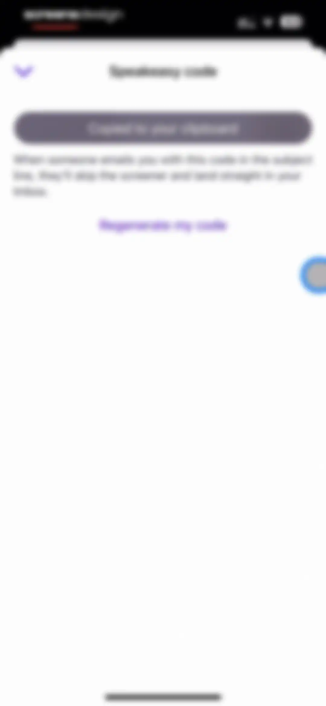 HEY Email screen 158
