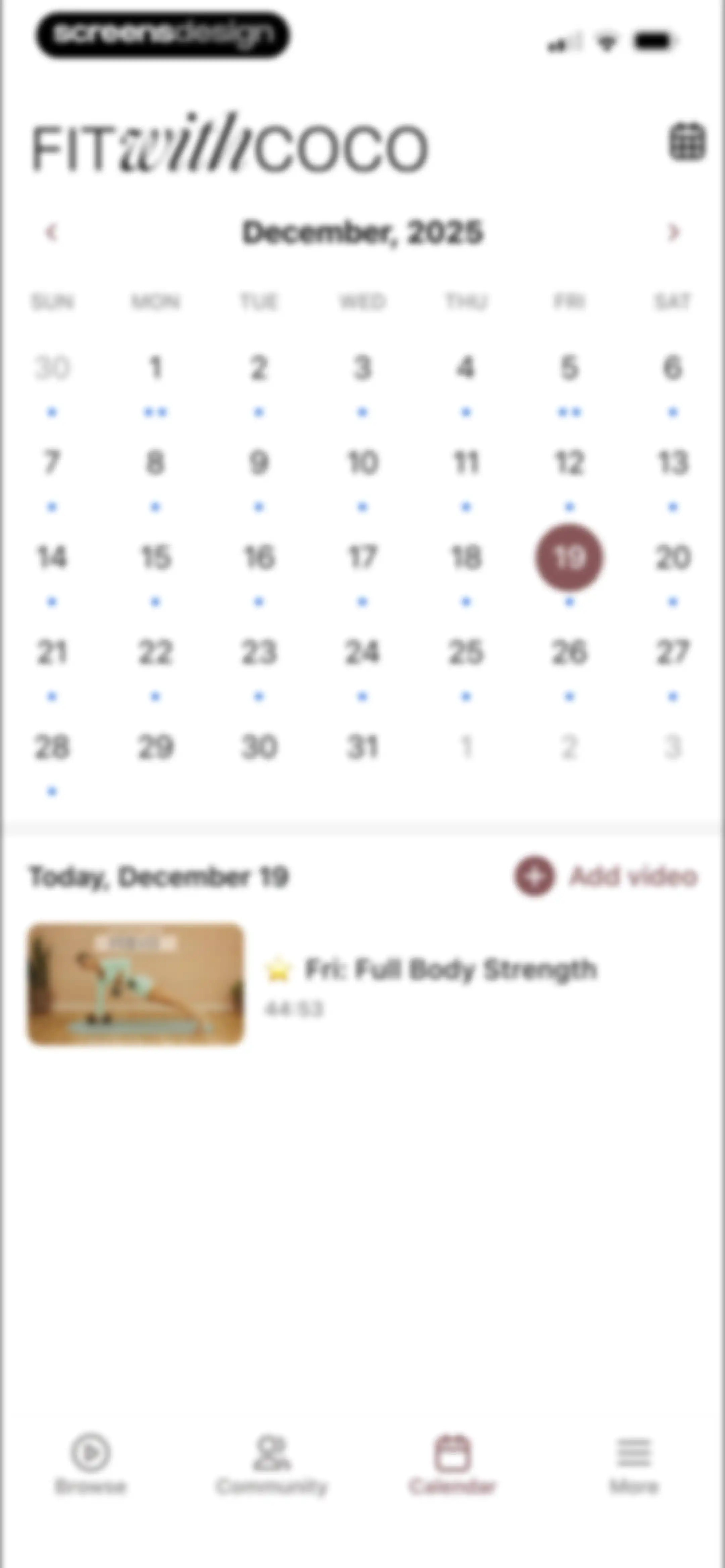 Fit with Coco screen 48