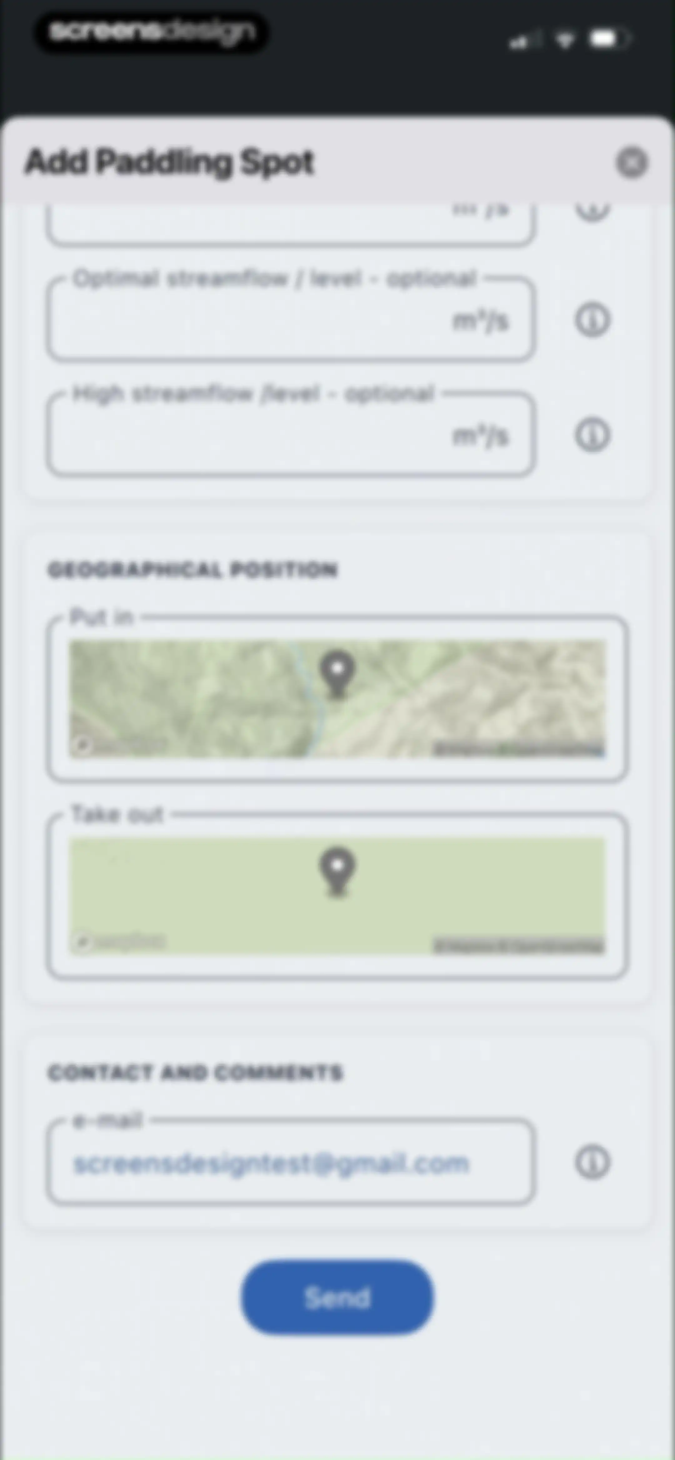 RiverApp - River levels screen 28