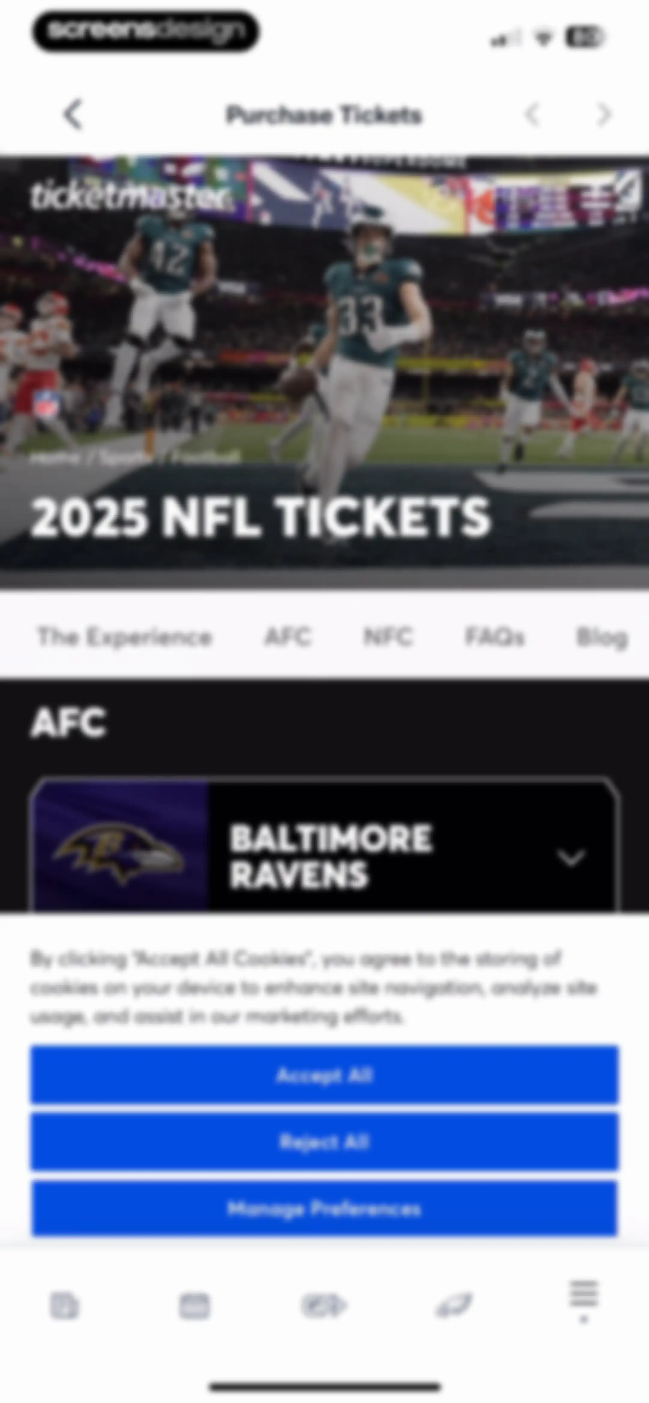 NFL screen 122
