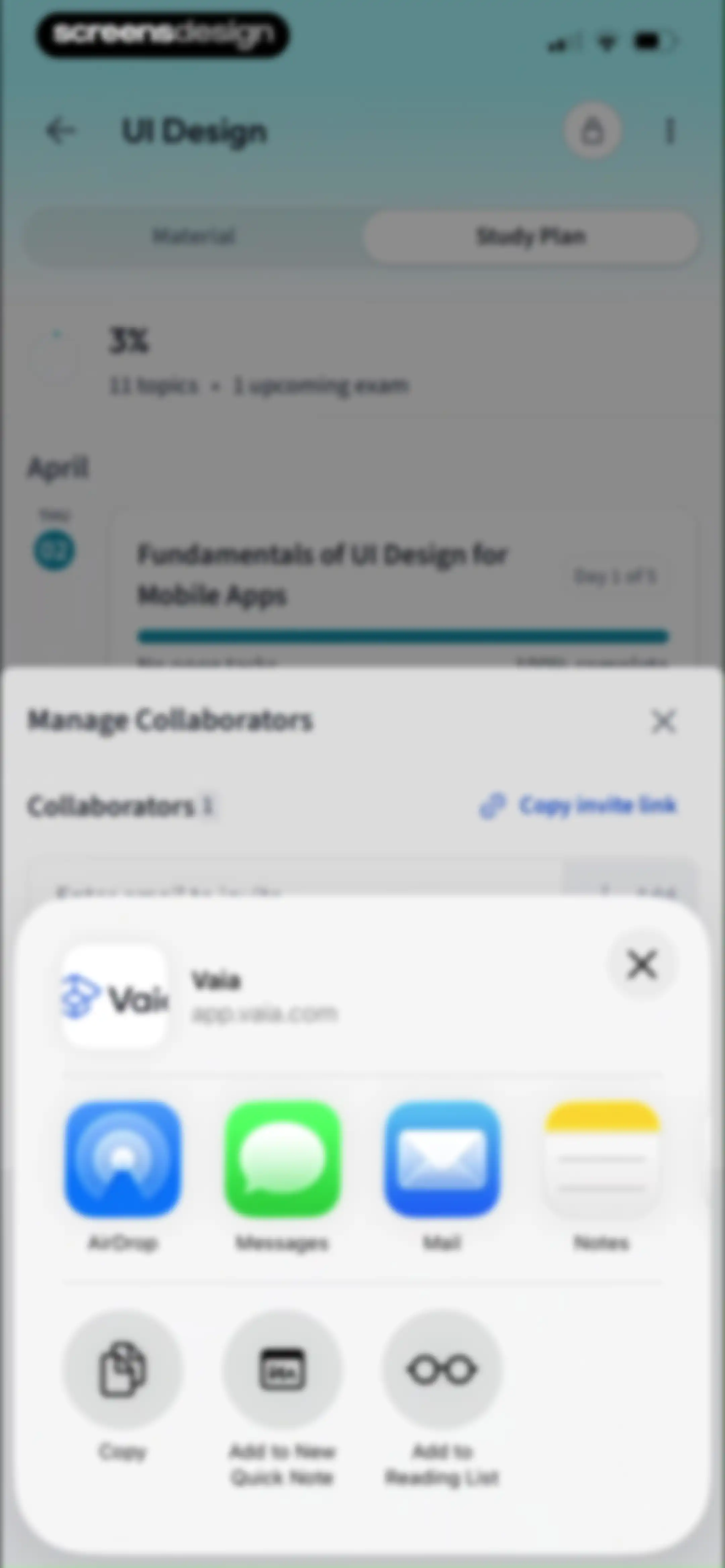 Vaia: AI Flashcards. Study App screen 101