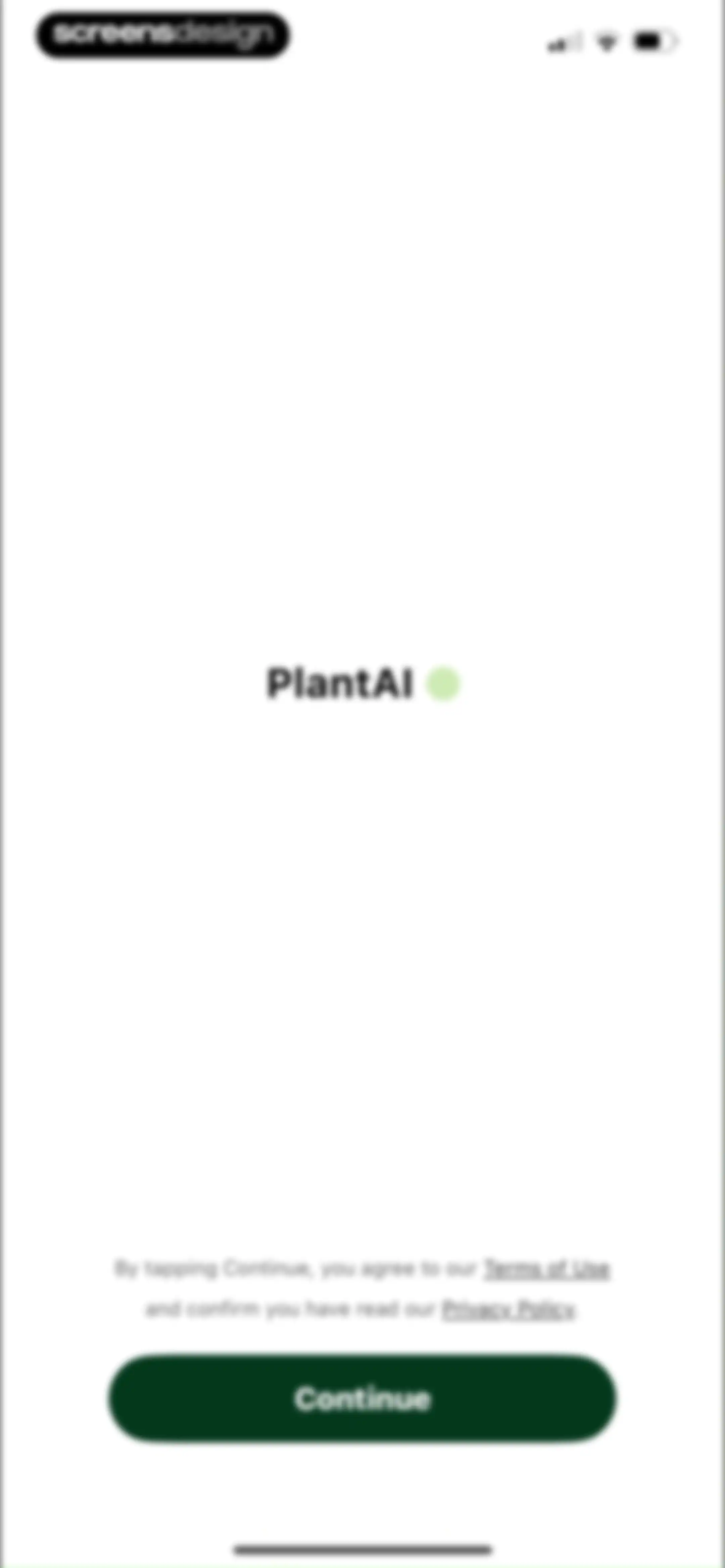 PlantAI: Identifier & Diagnose screen 1