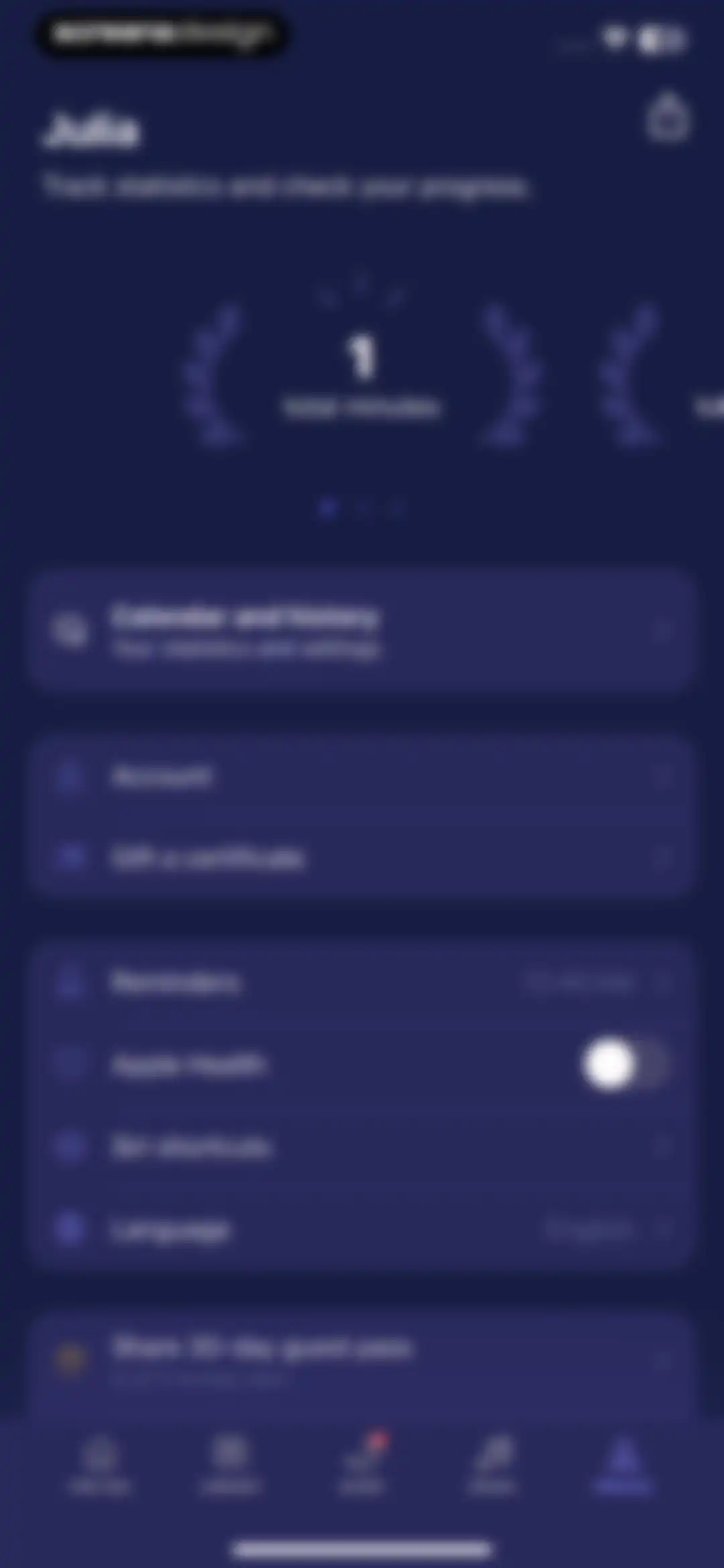 Mo Meditation, Sleep, Recovery screen 88
