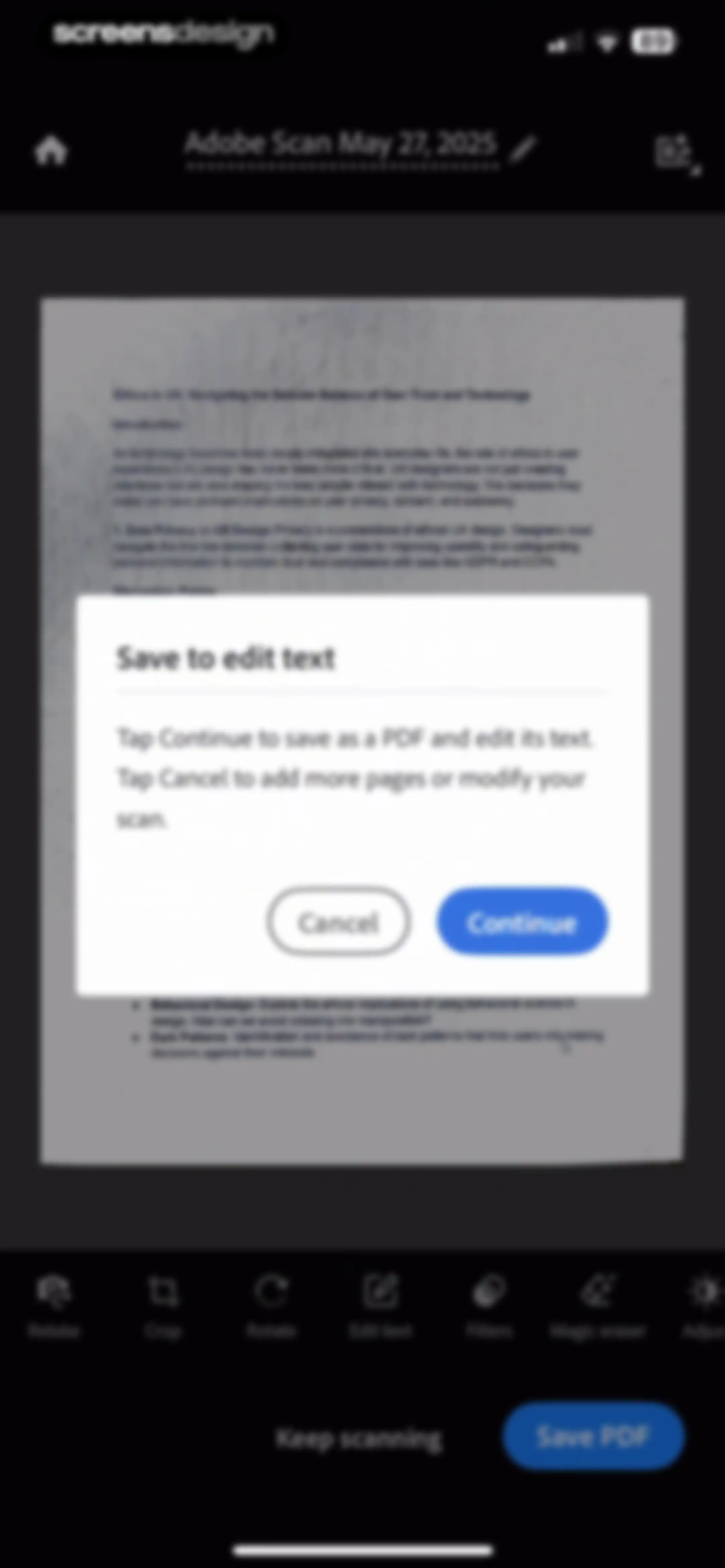 Adobe Scan: PDF & OCR Scanner screen 15