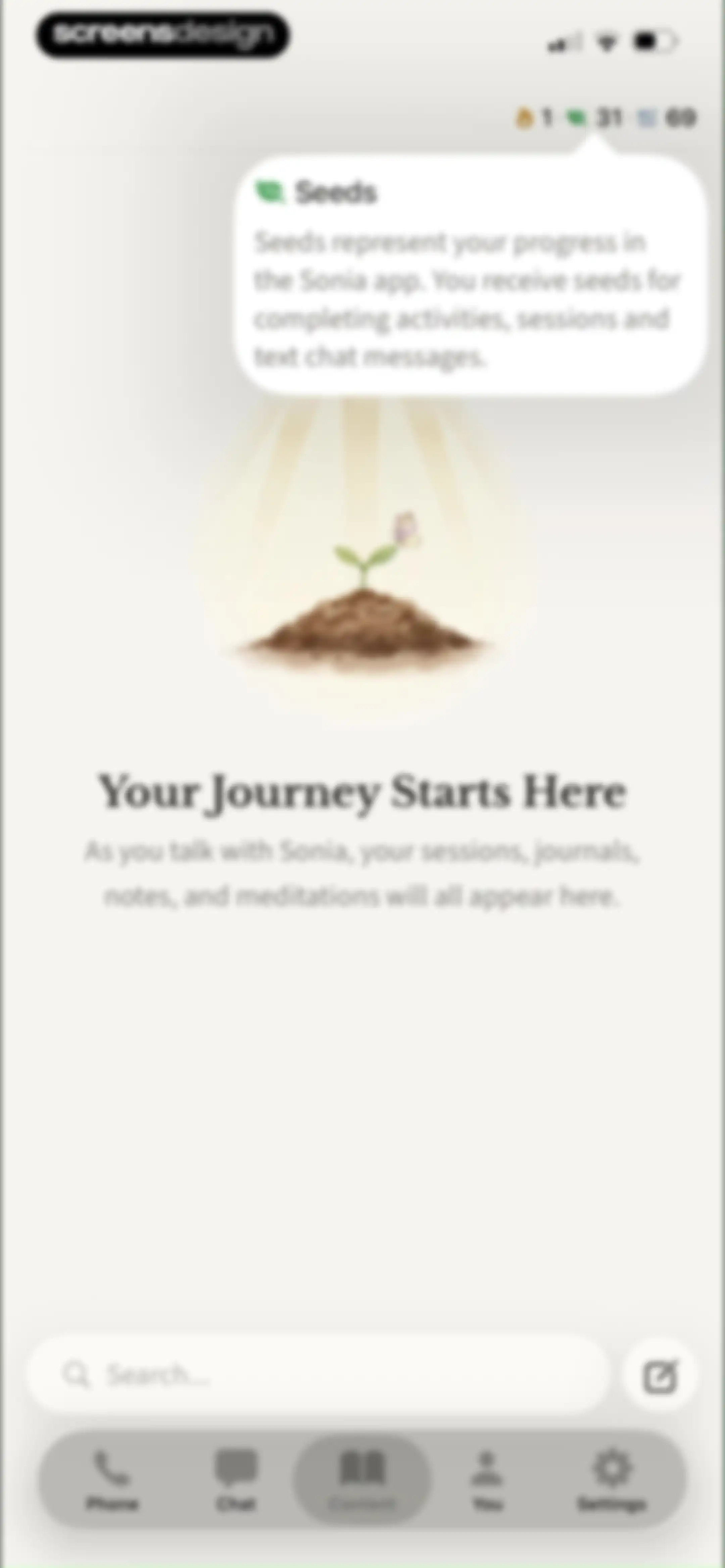 Sonia: AI for Mental Health screen 88