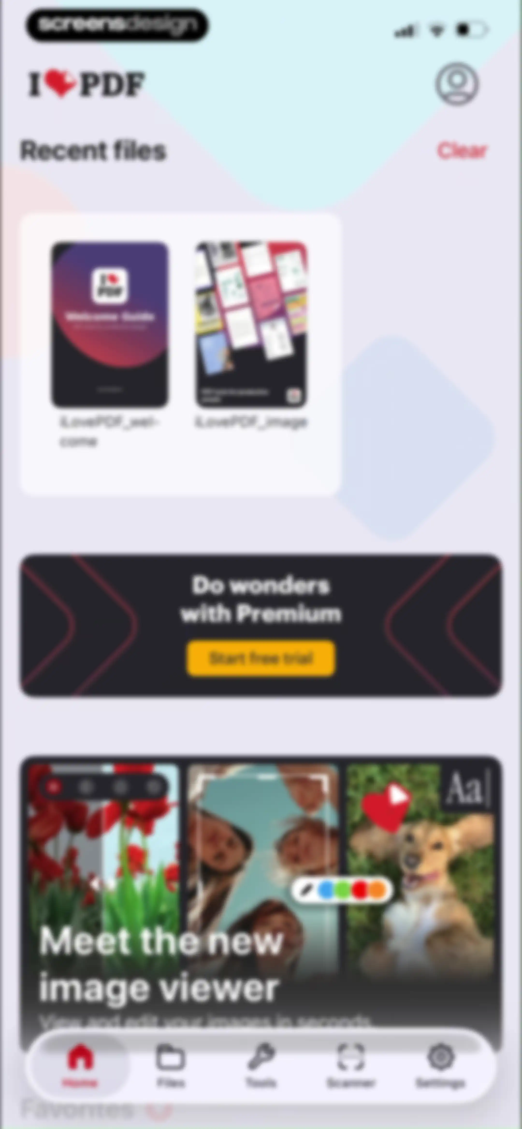 iLovePDF - PDF Editor & Scan screen 2