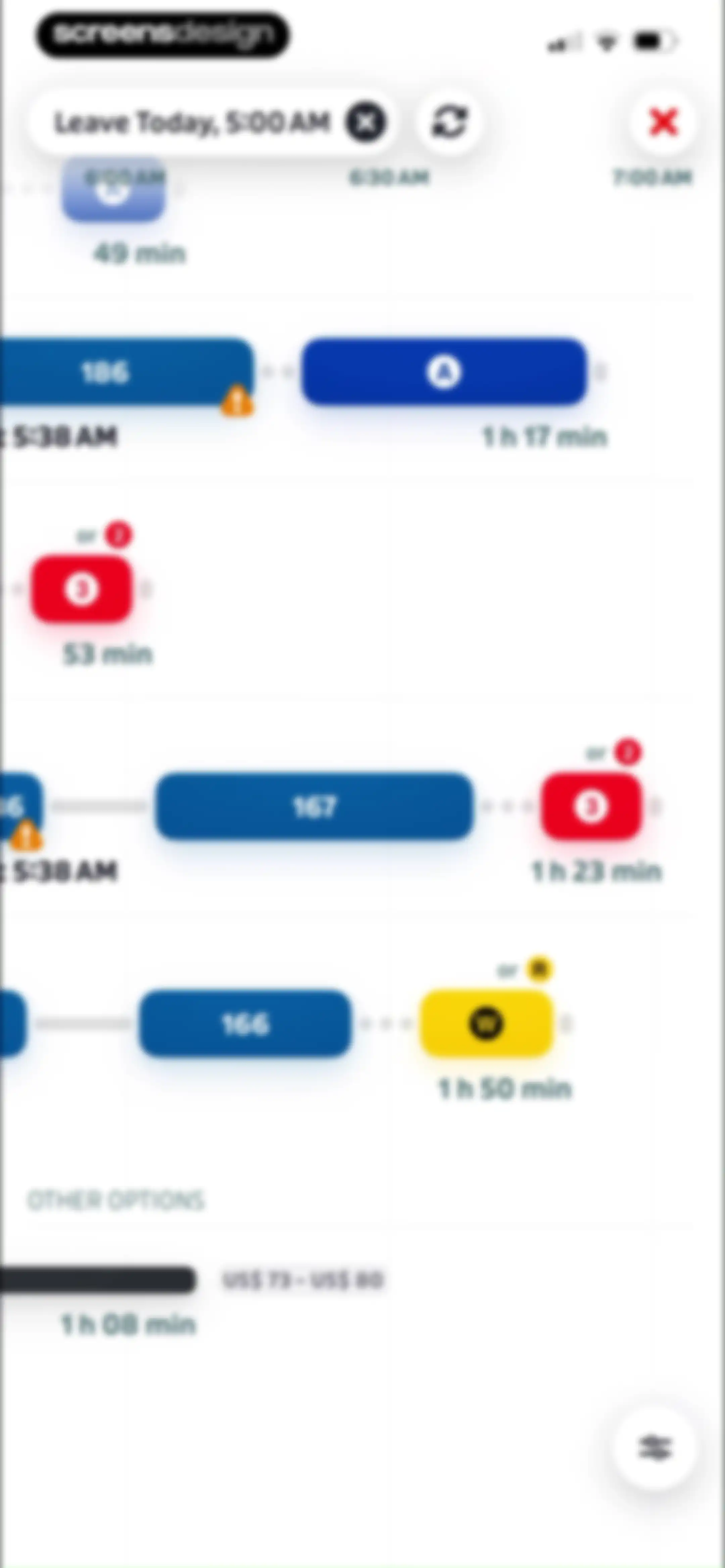 Transit • Subway & Bus Times screen 28