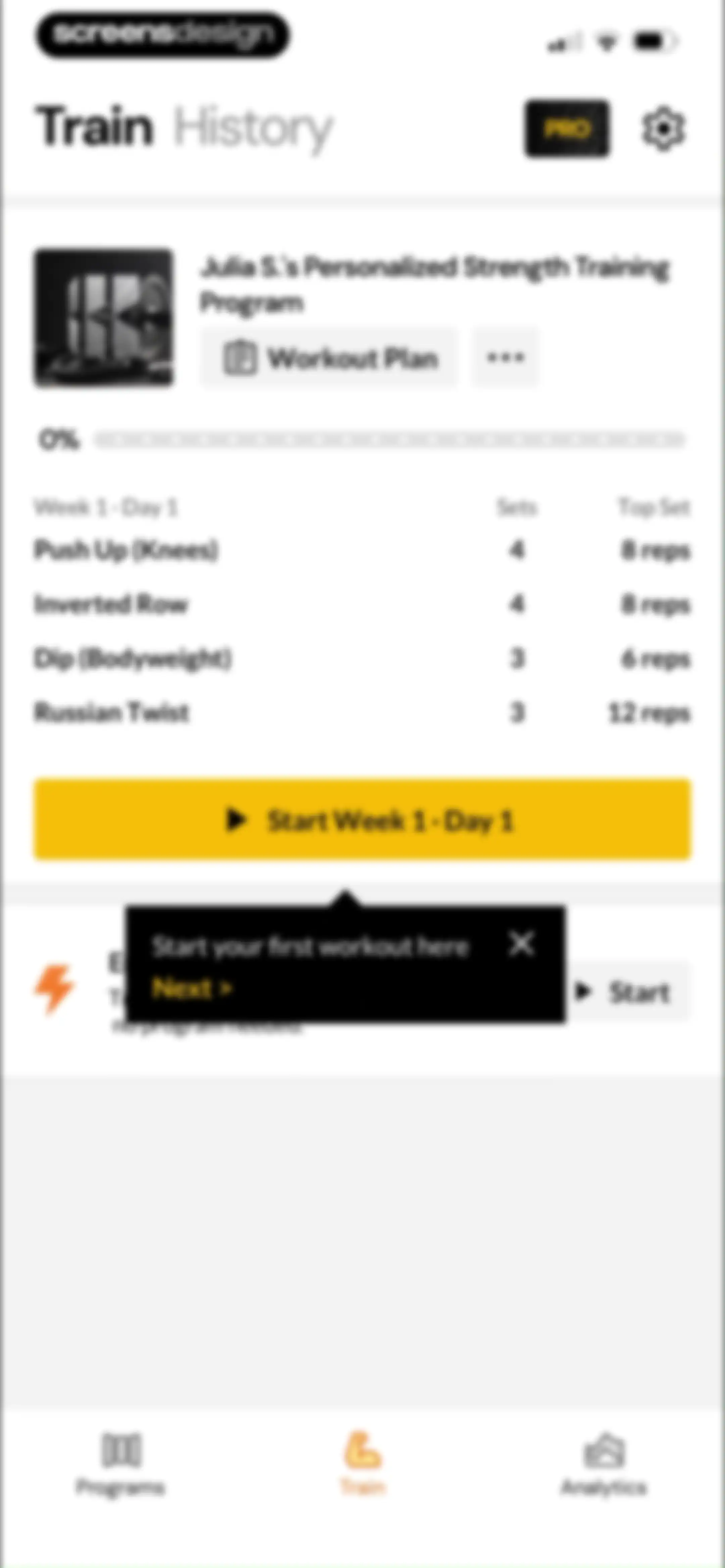 Boostcamp: Workout Programs screen 49