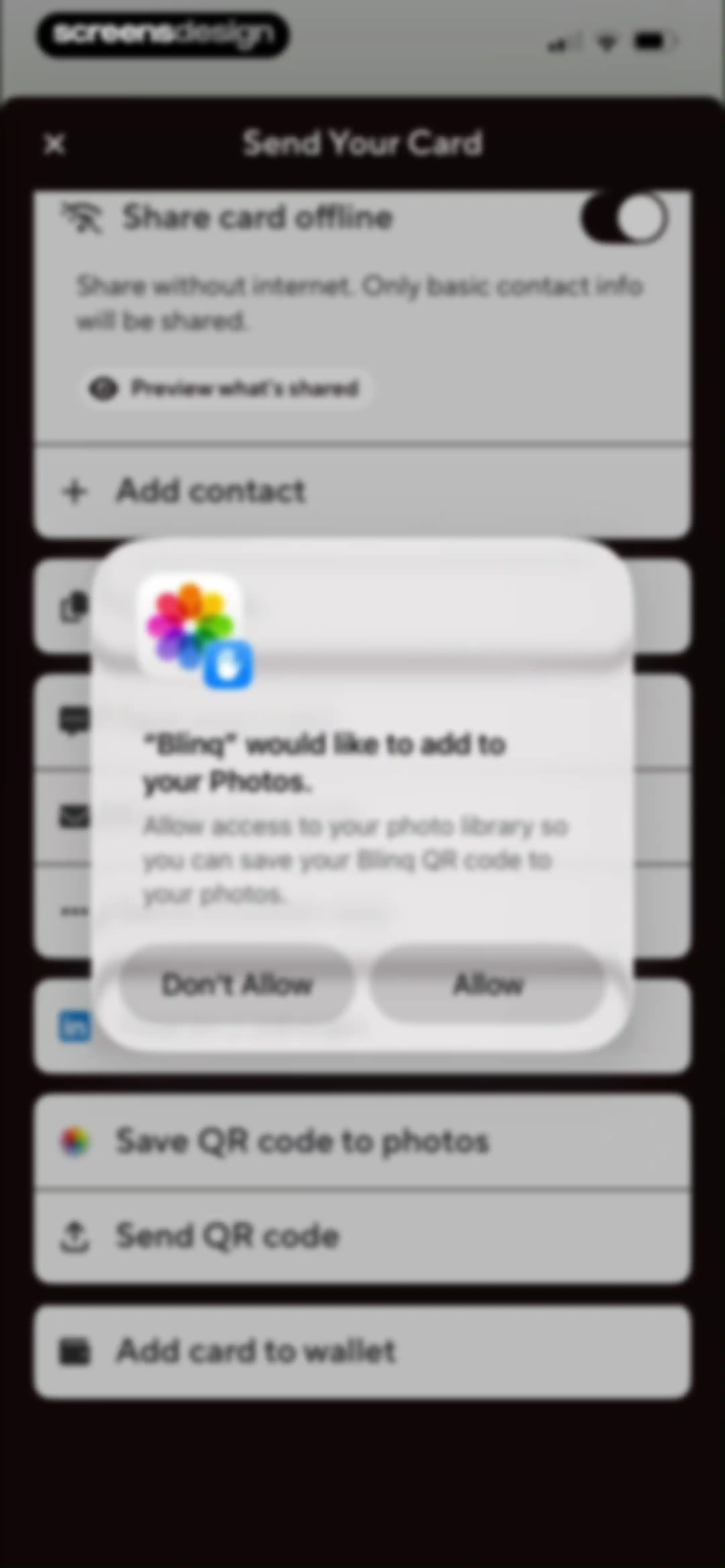 Blinq: Digital Business Card screen 41
