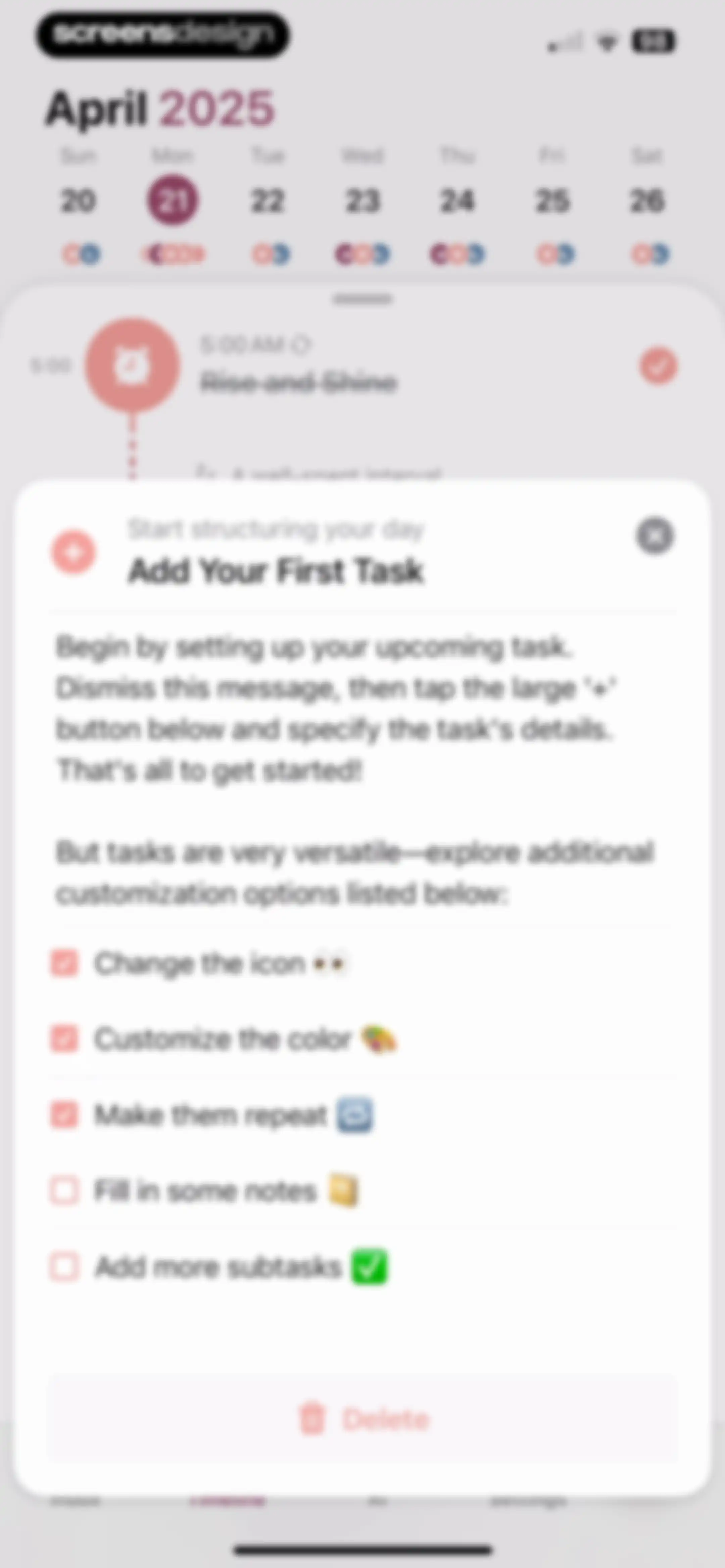 Structured: Daily Planner Todo screen 33